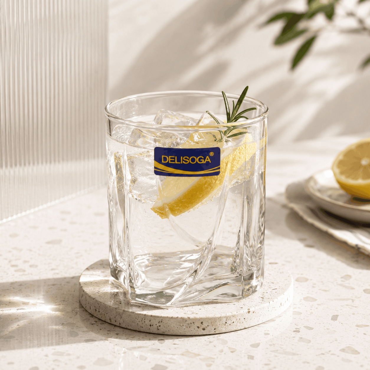 Delisoga 355 ml 6-Piece Twisted Swirl DOF Glass Set Kaka Bawa Sons