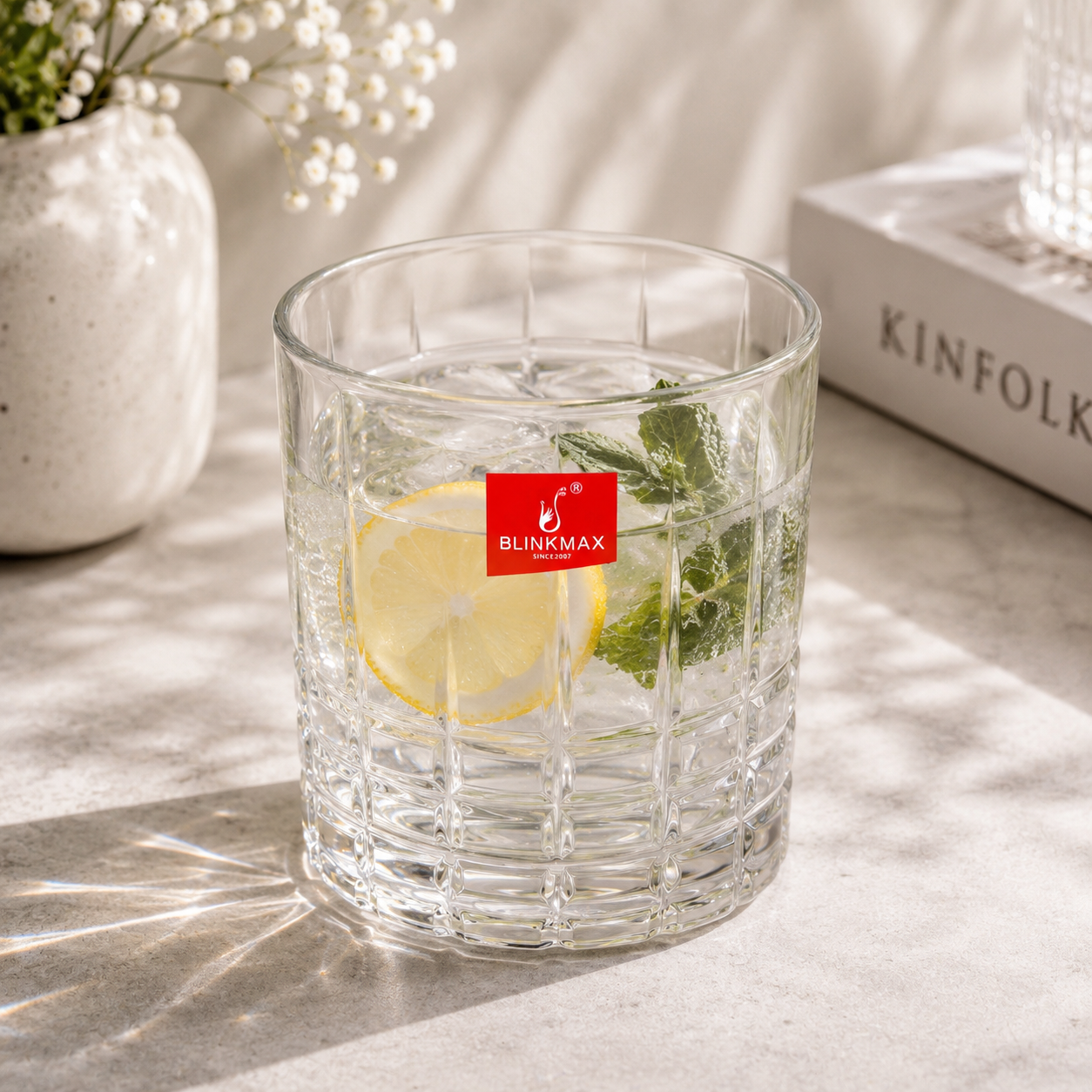 Blinkmax 350 ml 6-Piece Crystal Grid DOF Glass Set