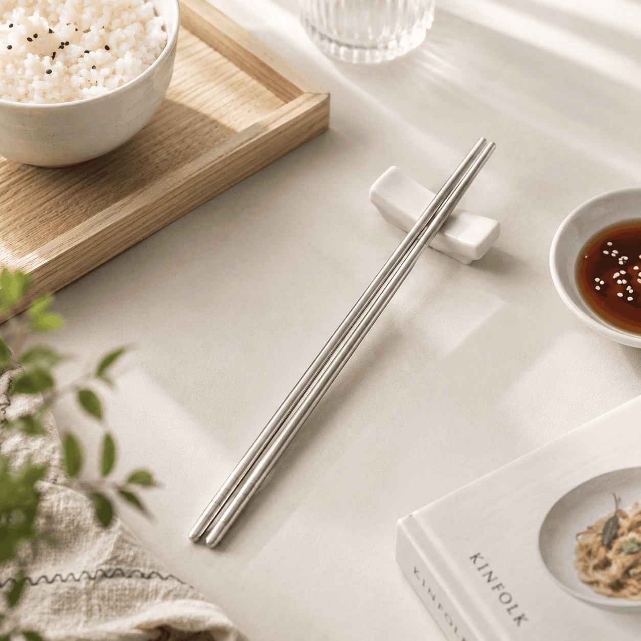 Crest 10-Piece Stainless Steel Chopsticks Set Kaka Bawa Sons