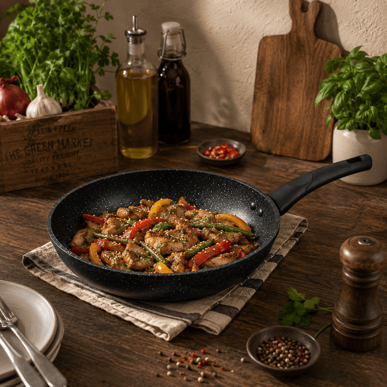 Prestige Lion 24 cm Non Stick Induction Fry Pans Kaka Bawa Sons