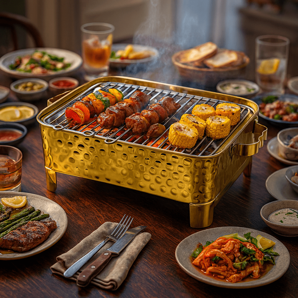 Fancy BBQ Pit Golden