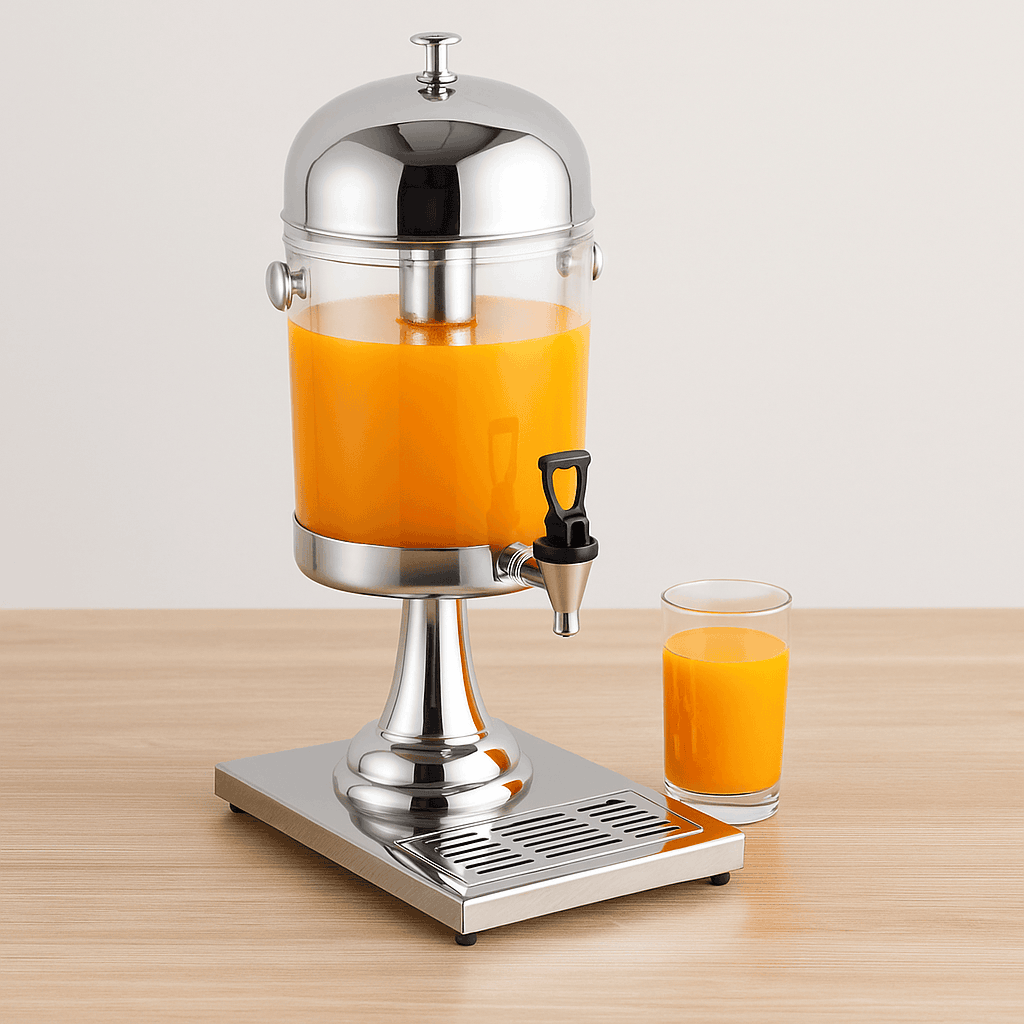 Optima 8-Litre Acrylic Stainless Steel Juice Dispenser Kaka Bawa Sons