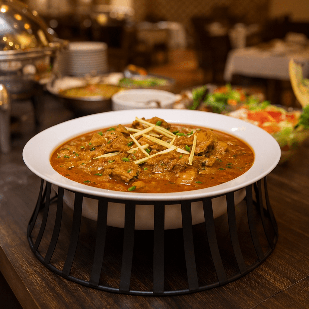 Round Deep Serving Platter Black (33*10/cm) Kaka Bawa Sons