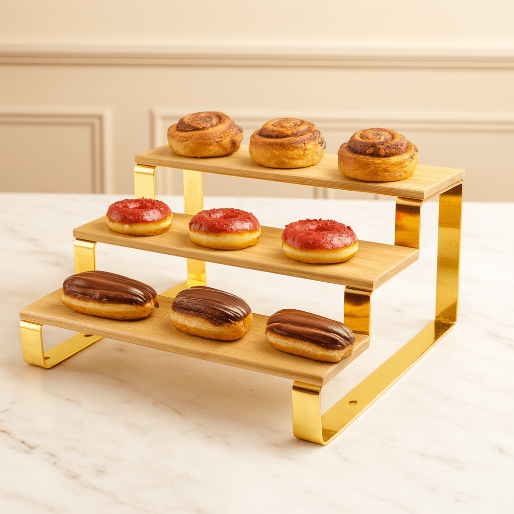 Classic 3-Tier Pastry Stand Golden