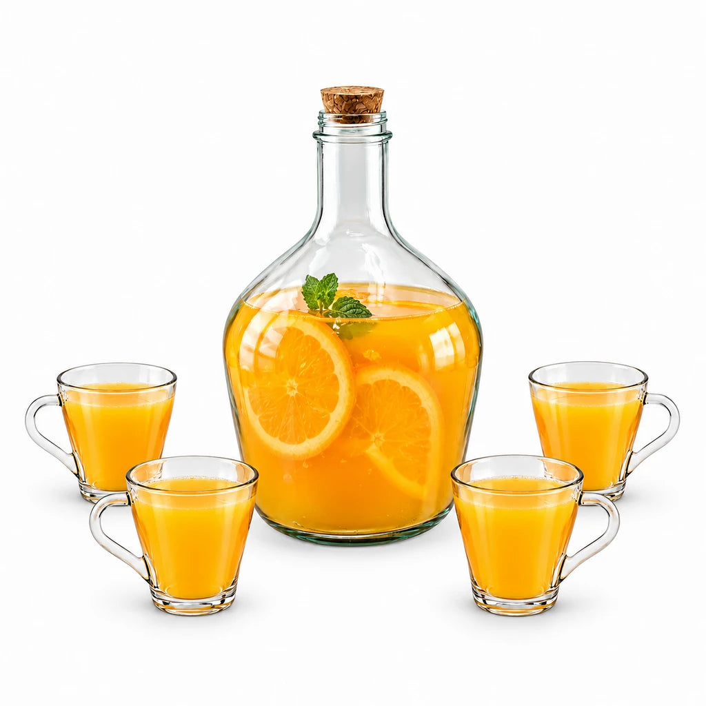 Danny Home 5-Piece Glass Juice Jar Set