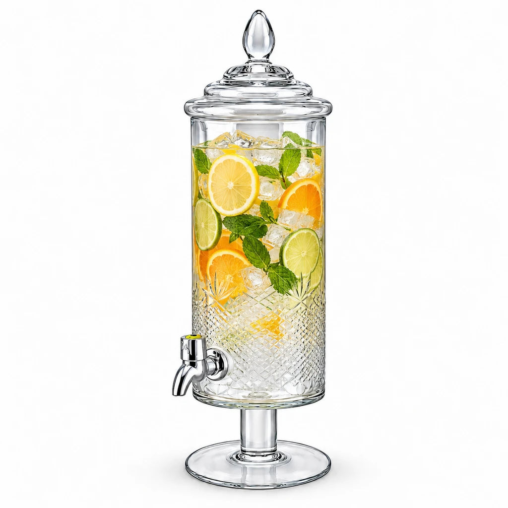 Danny Home 4-Litre Footed Glass Beverage Dispenser