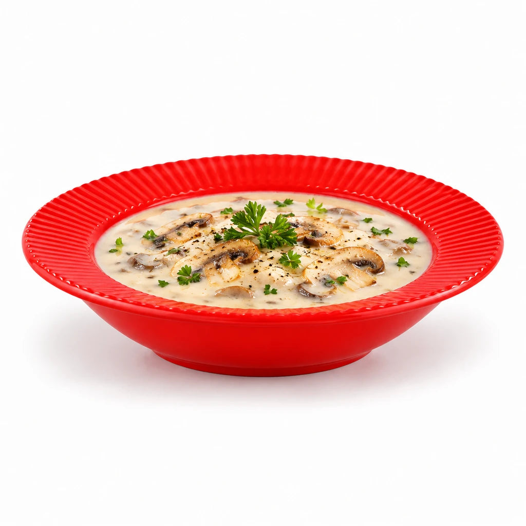 Blaze Rollo 8-Inch Melamine Deep Soup Plate - Red, Yellow & Black
