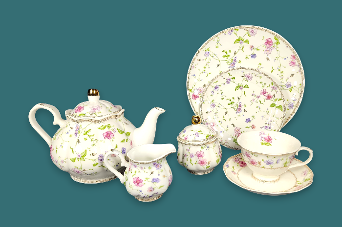 Royal Albart 24-Piece Bone China Tea Set