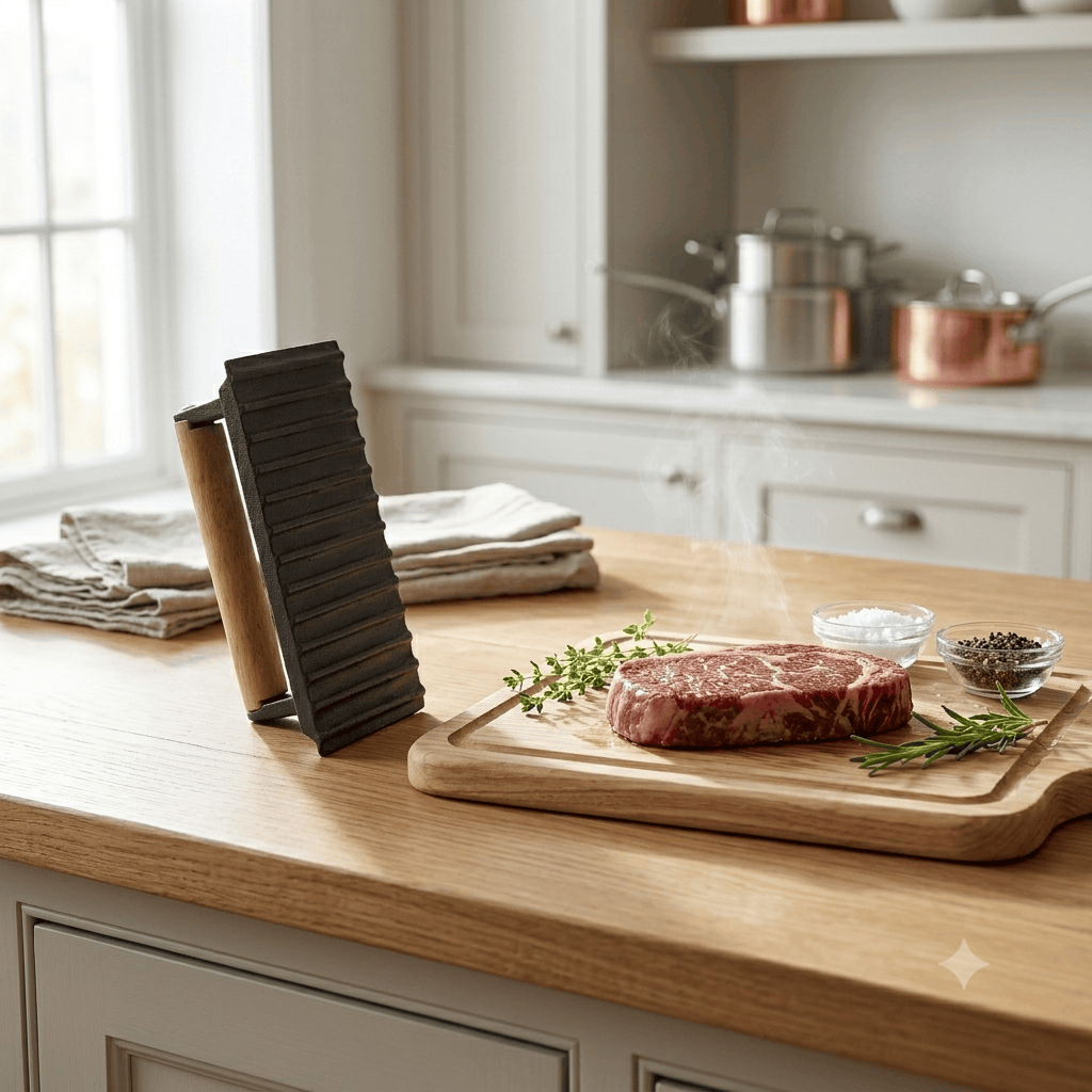 Roper Cast Iron Steak Weights With Wooden Handle Kaka Bawa Sons