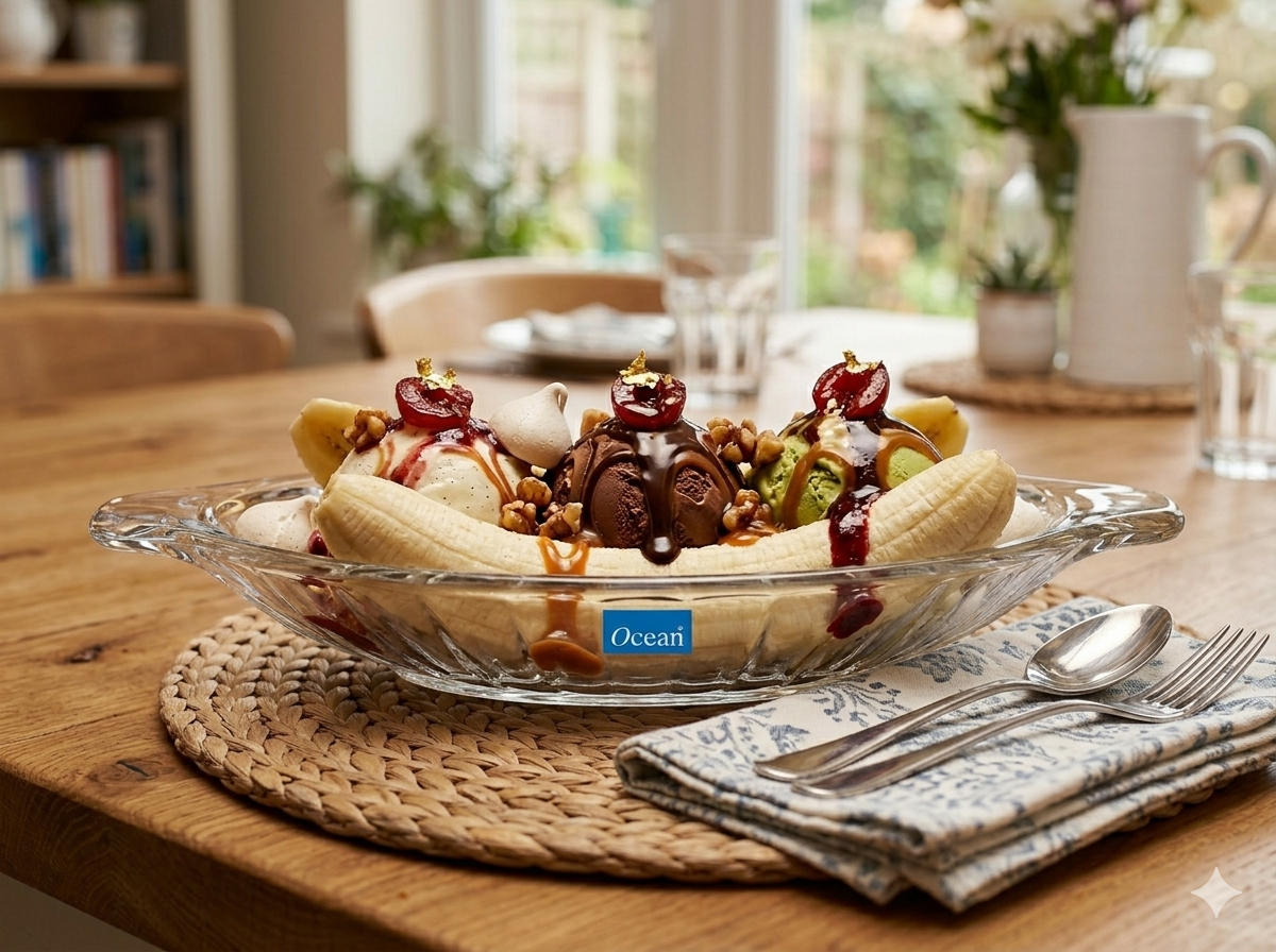 Ocean Alaska 24cm 225 ml Banana Split Glass Dish