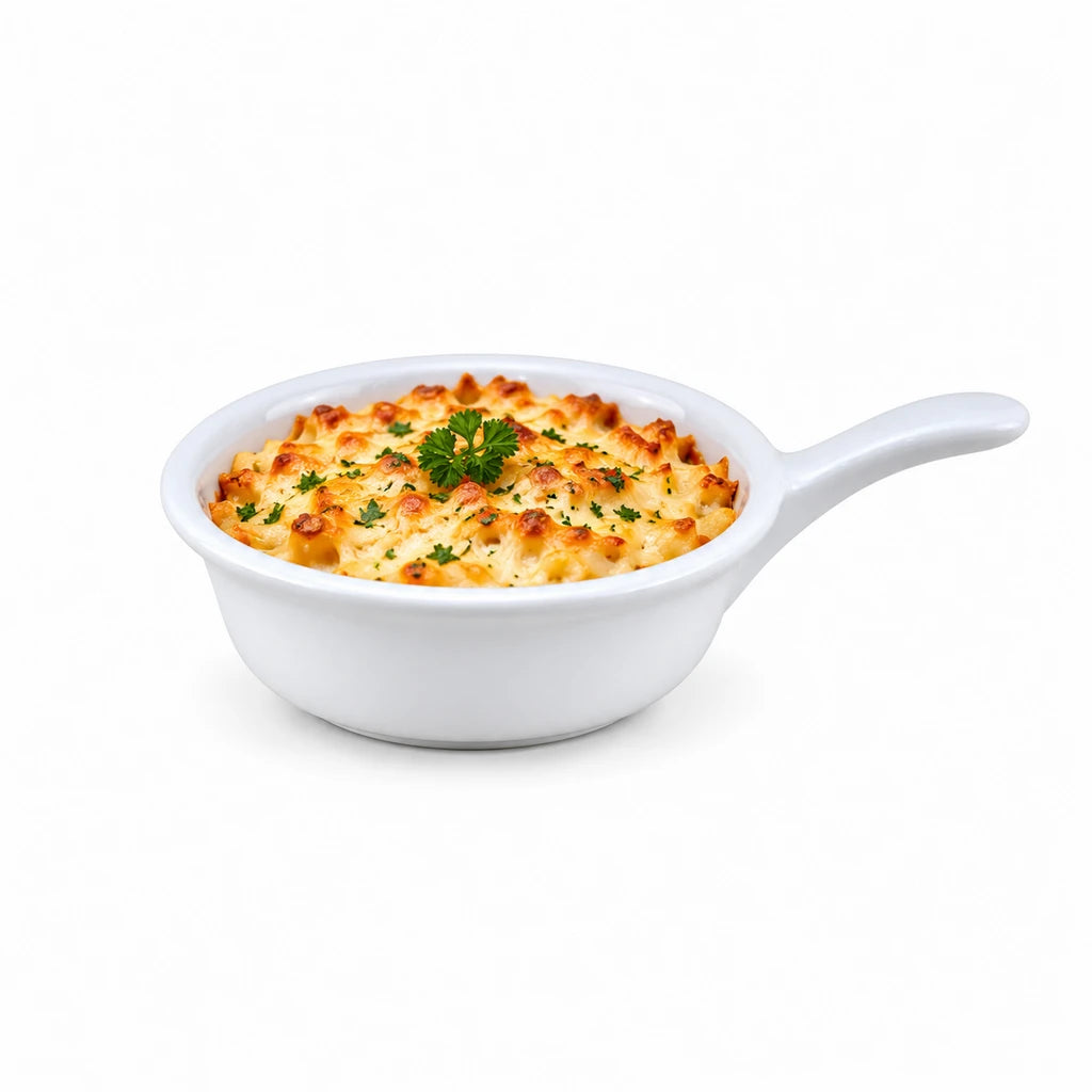 Danny Home 5.25-Inch White Ceramic Ramekin with Handle