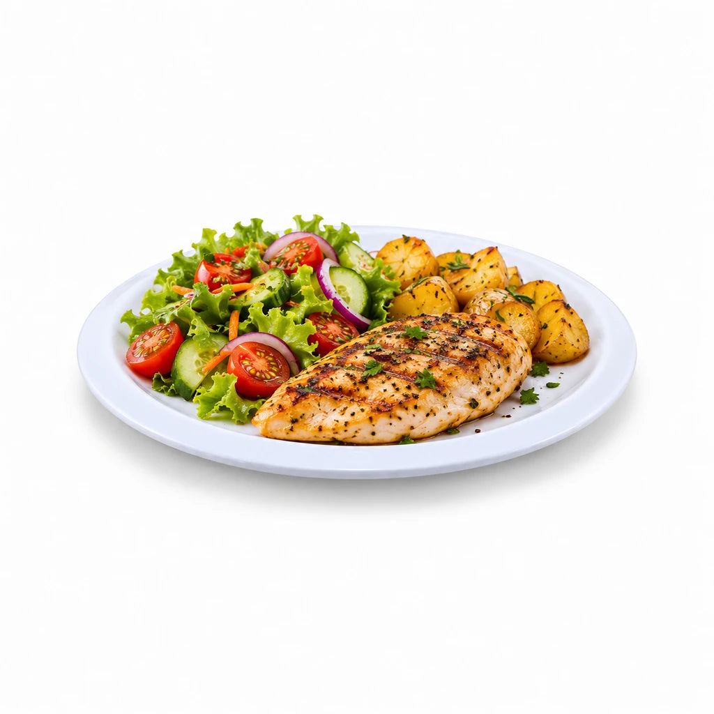 Forte B.K Cosmo 20 cm White Ceramic Flat Plate