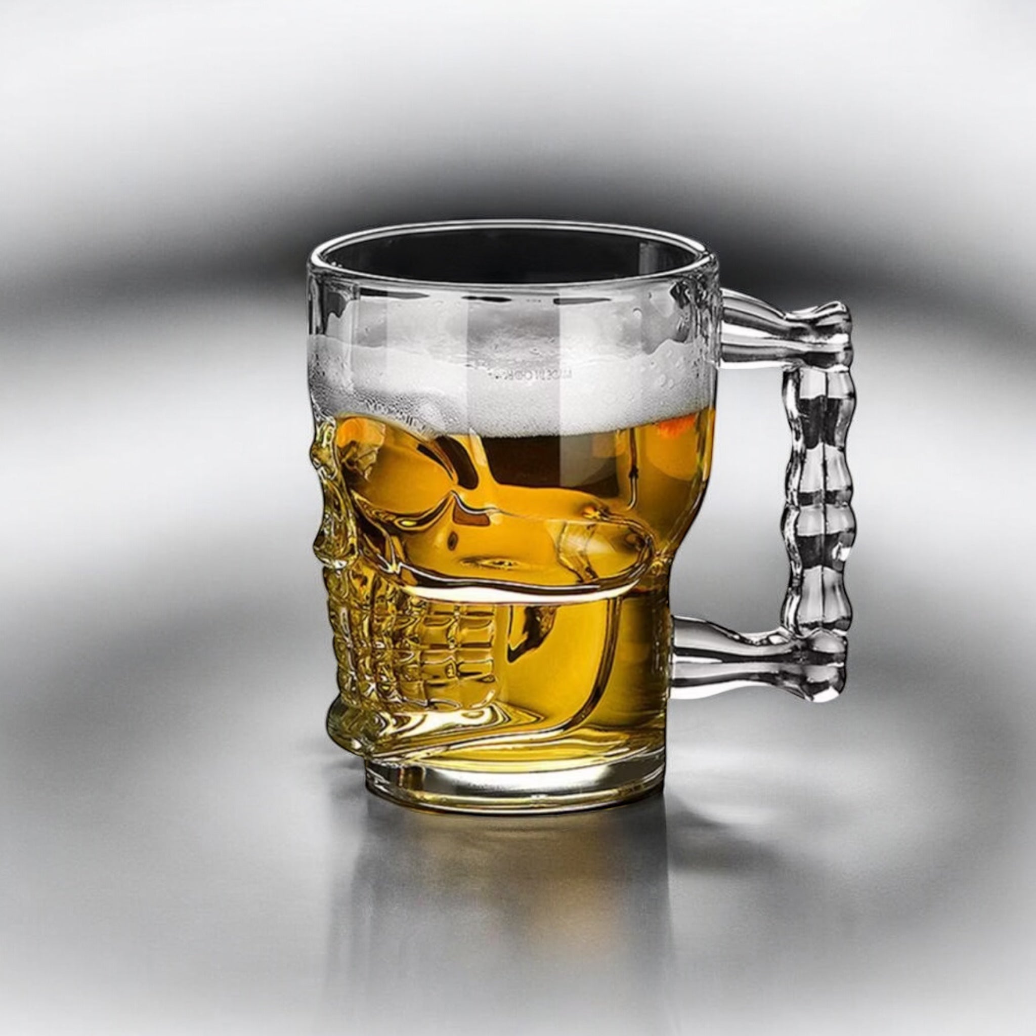 Skull-Shaped Beer Glass Mug 400 ml