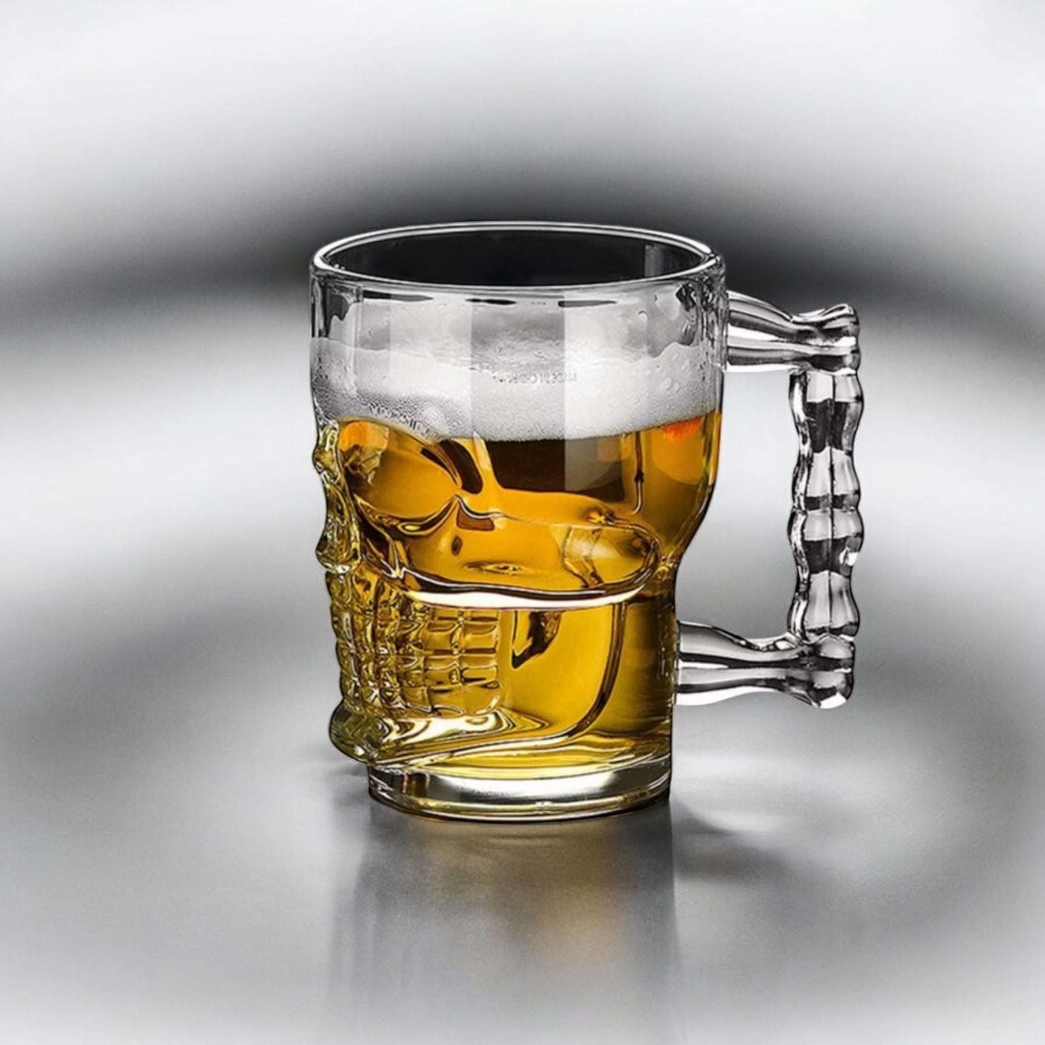 Skull-Shaped 400 ml Beer Glass Mug Kaka Bawa Sons