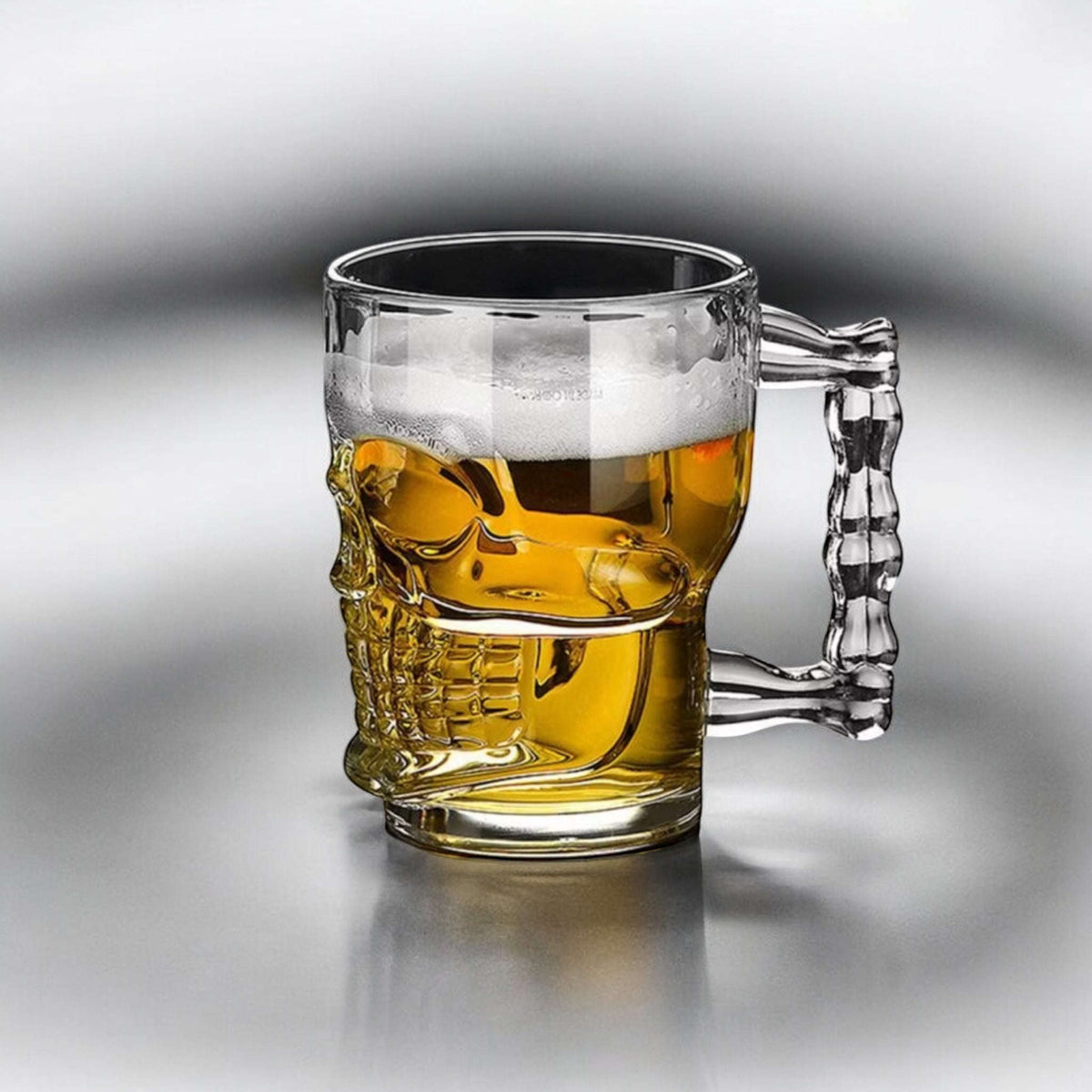 Skull-Shaped 400 ml Beer Glass Mug Kaka Bawa Sons