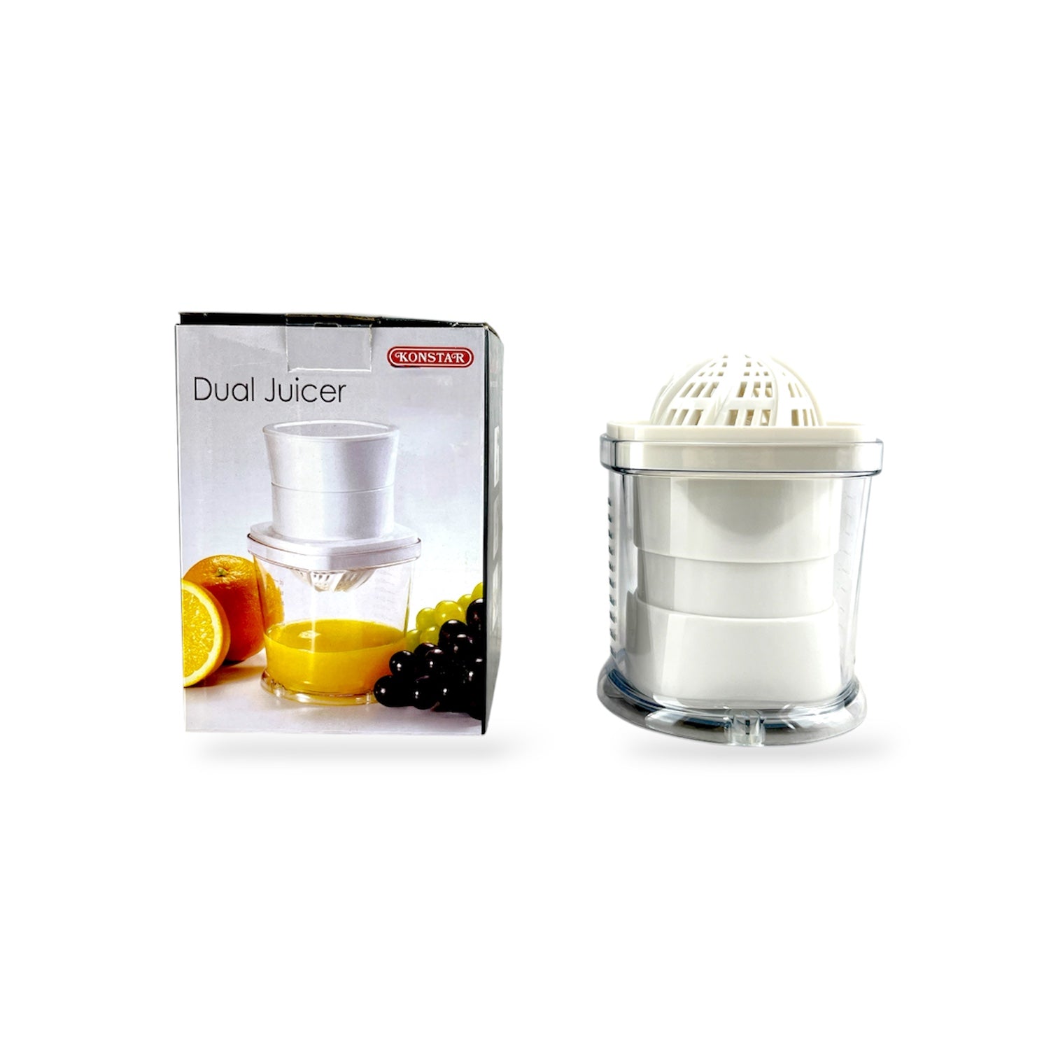 2-in-1 Manual Citrus Juicer With Storage Cup