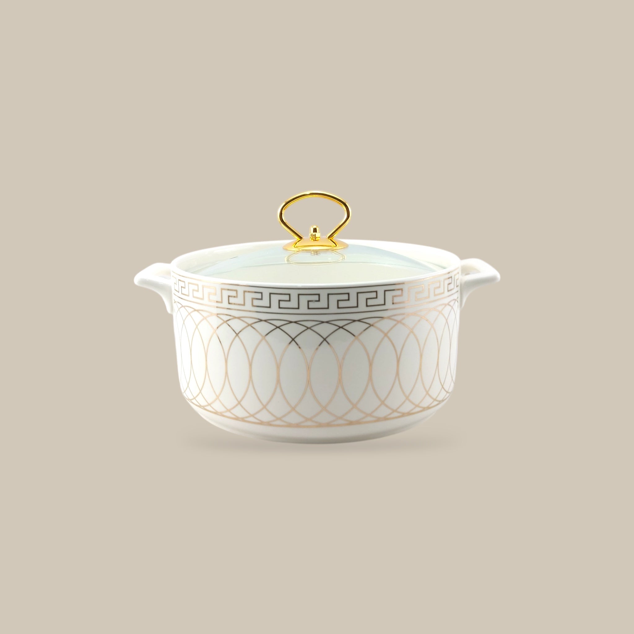 Royal 16-Piece Soup Set With Golden Stand Kaka Bawa Sons