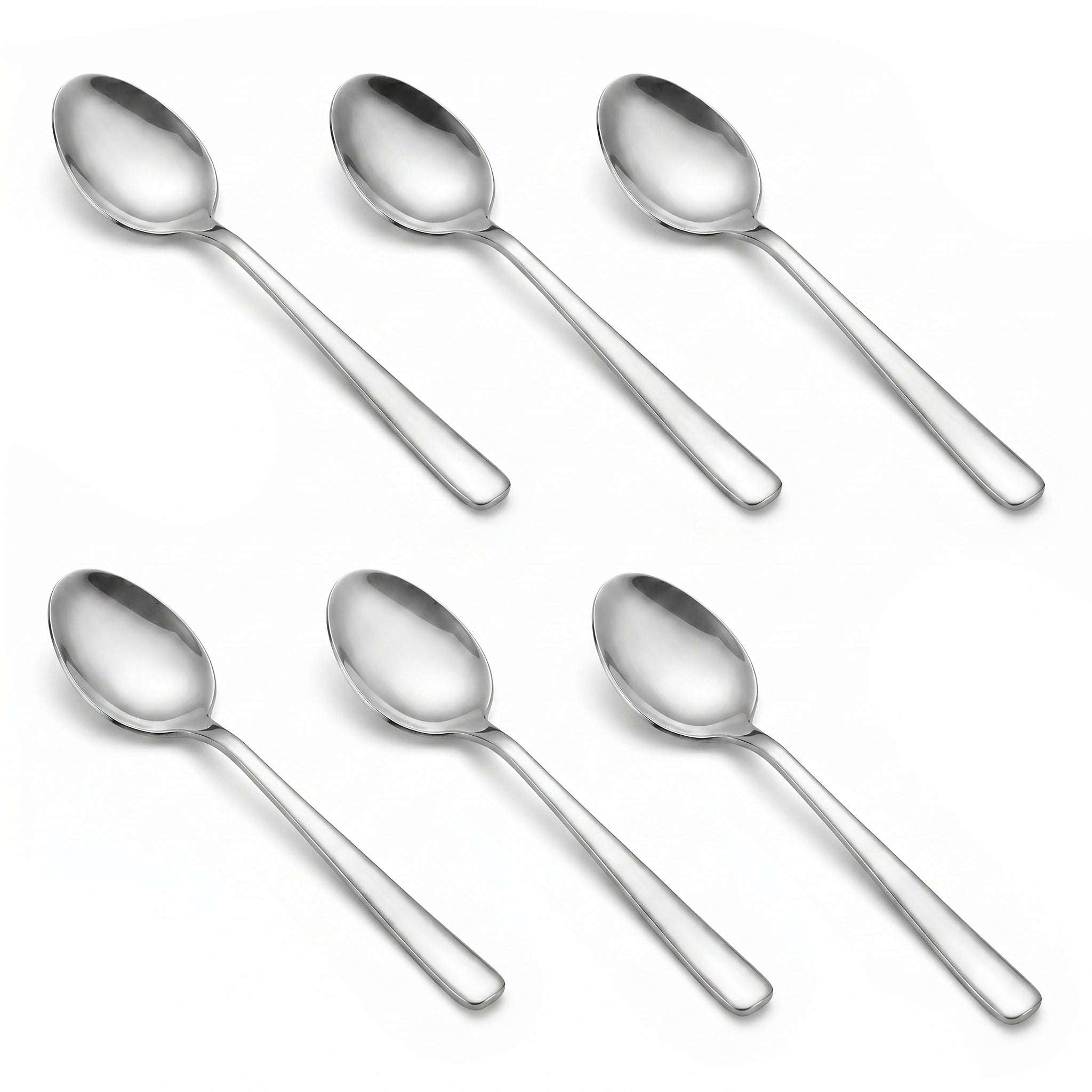 Blaze Pearl 6-Piece Stainless Steel Silver Tea Spoon Set Kaka Bawa Sons
