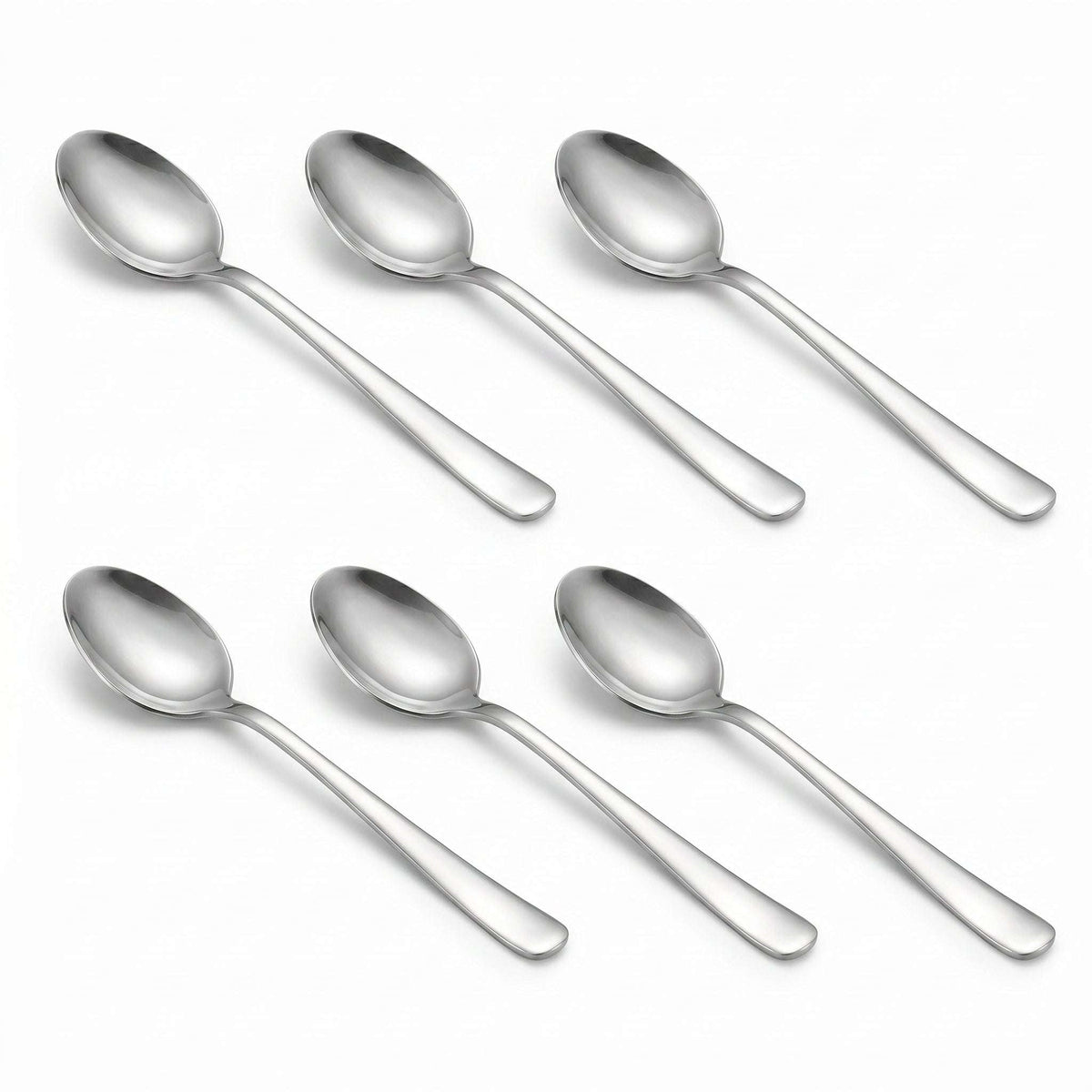 Blaze Pearl 6-Piece Stainless Steel Silver Dessert Spoon Set Kaka Bawa Sons