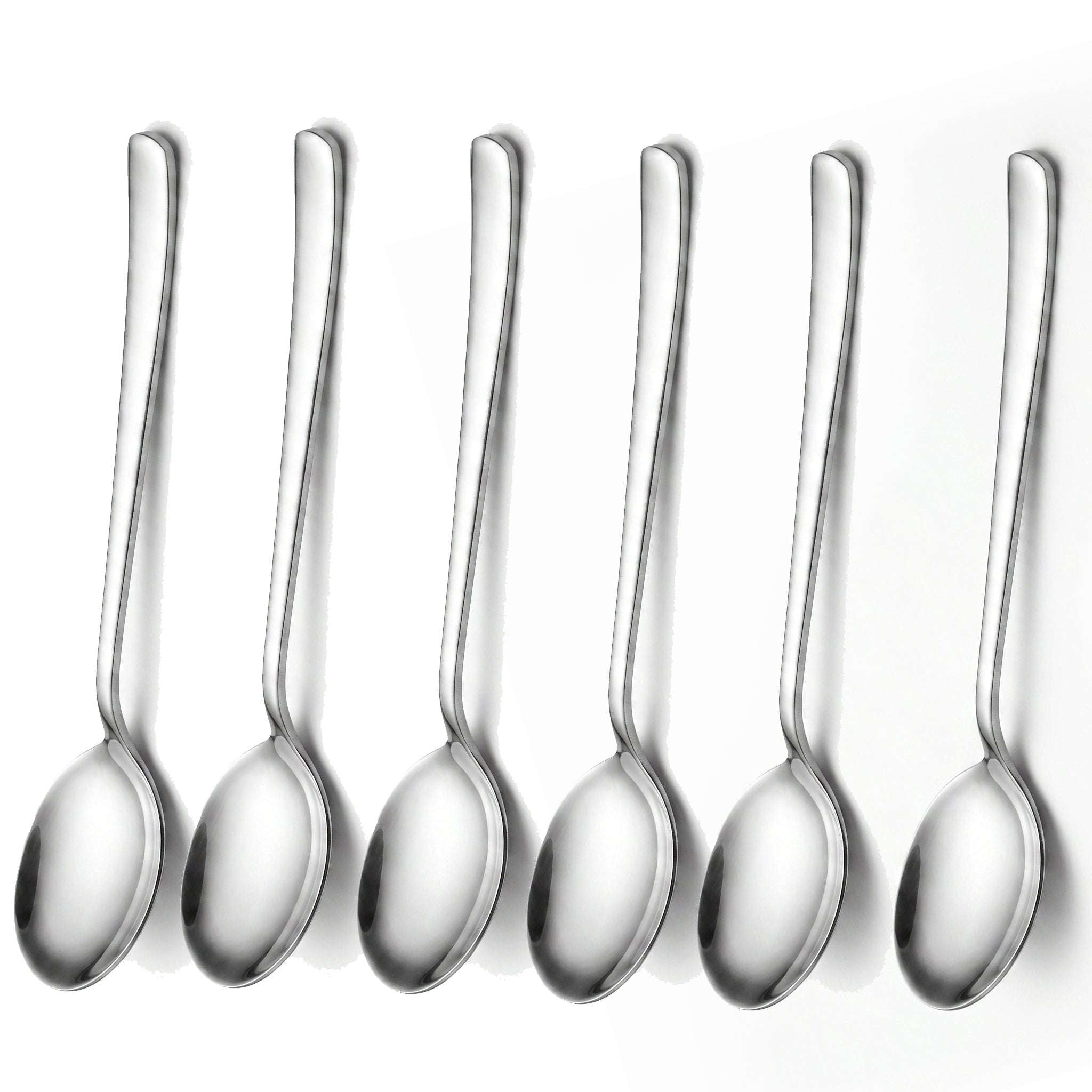 Blaze Pearl 6-Piece Stainless Steel Silver Dessert Soup Spoon Set Kaka Bawa Sons