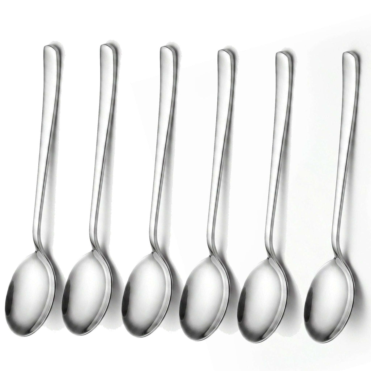 Blaze Pearl 6-Piece Stainless Steel Silver Dessert Soup Spoon Set Kaka Bawa Sons