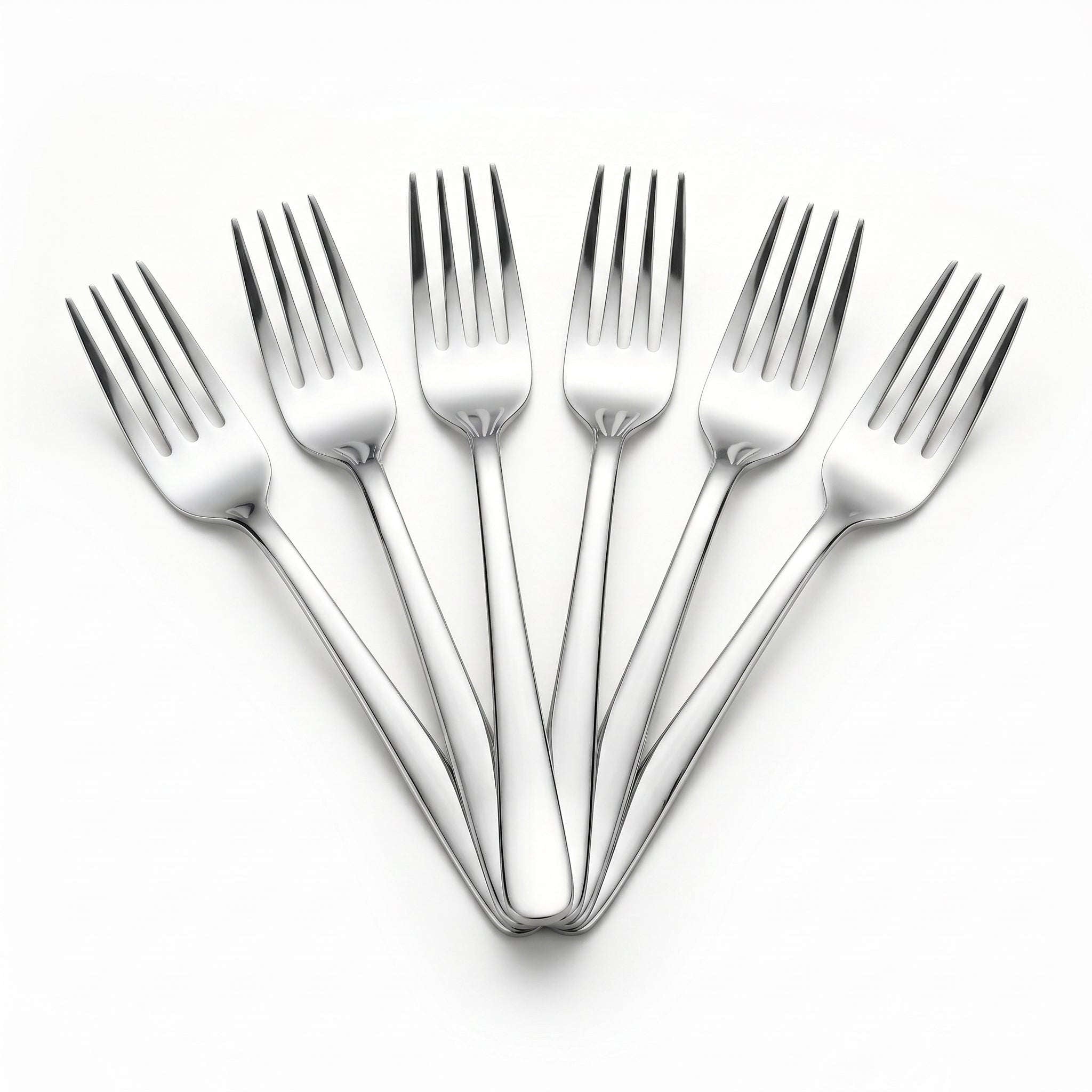 Blaze Pearl 6-Piece Stainless Steel Silver Dessert Fork Set Kaka Bawa Sons