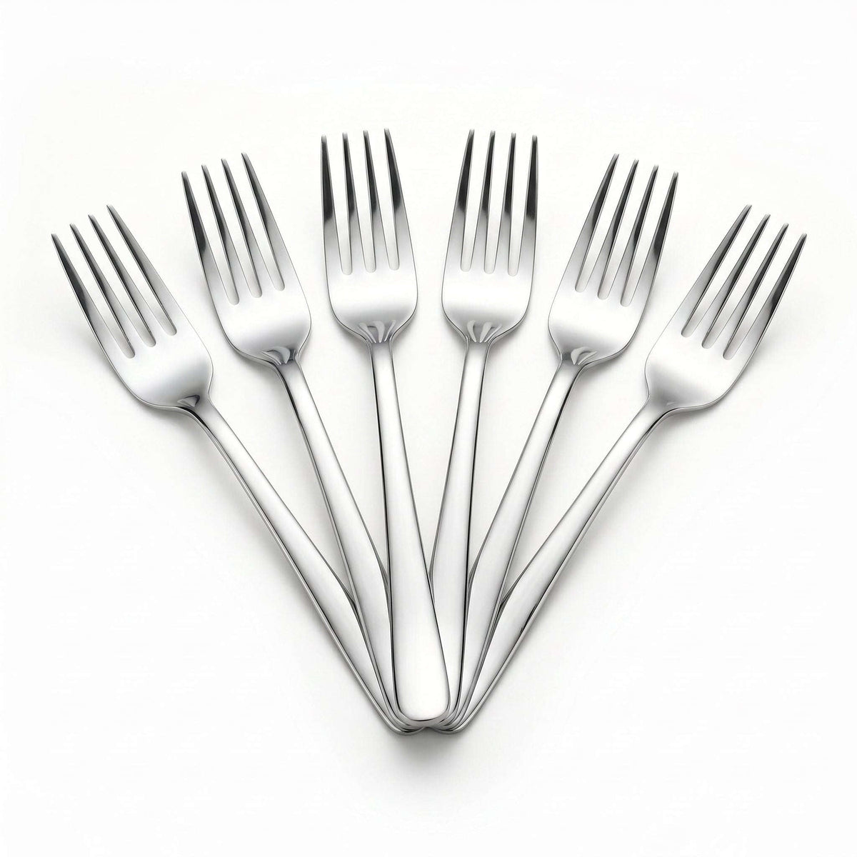 Blaze Pearl 6-Piece Stainless Steel Silver Dessert Fork Set Kaka Bawa Sons
