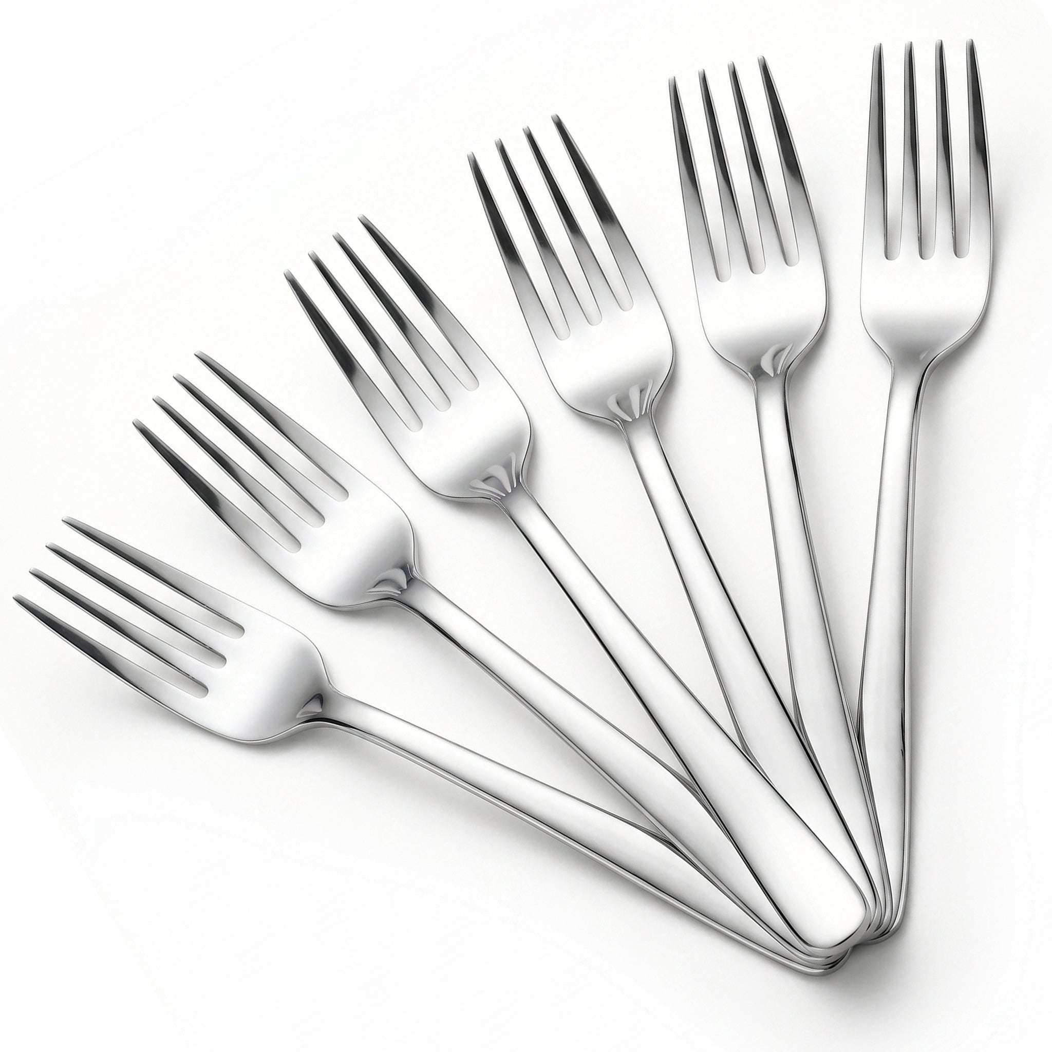 Blaze Pearl 6-Piece Stainless Steel Silver Table Fork Set Kaka Bawa Sons