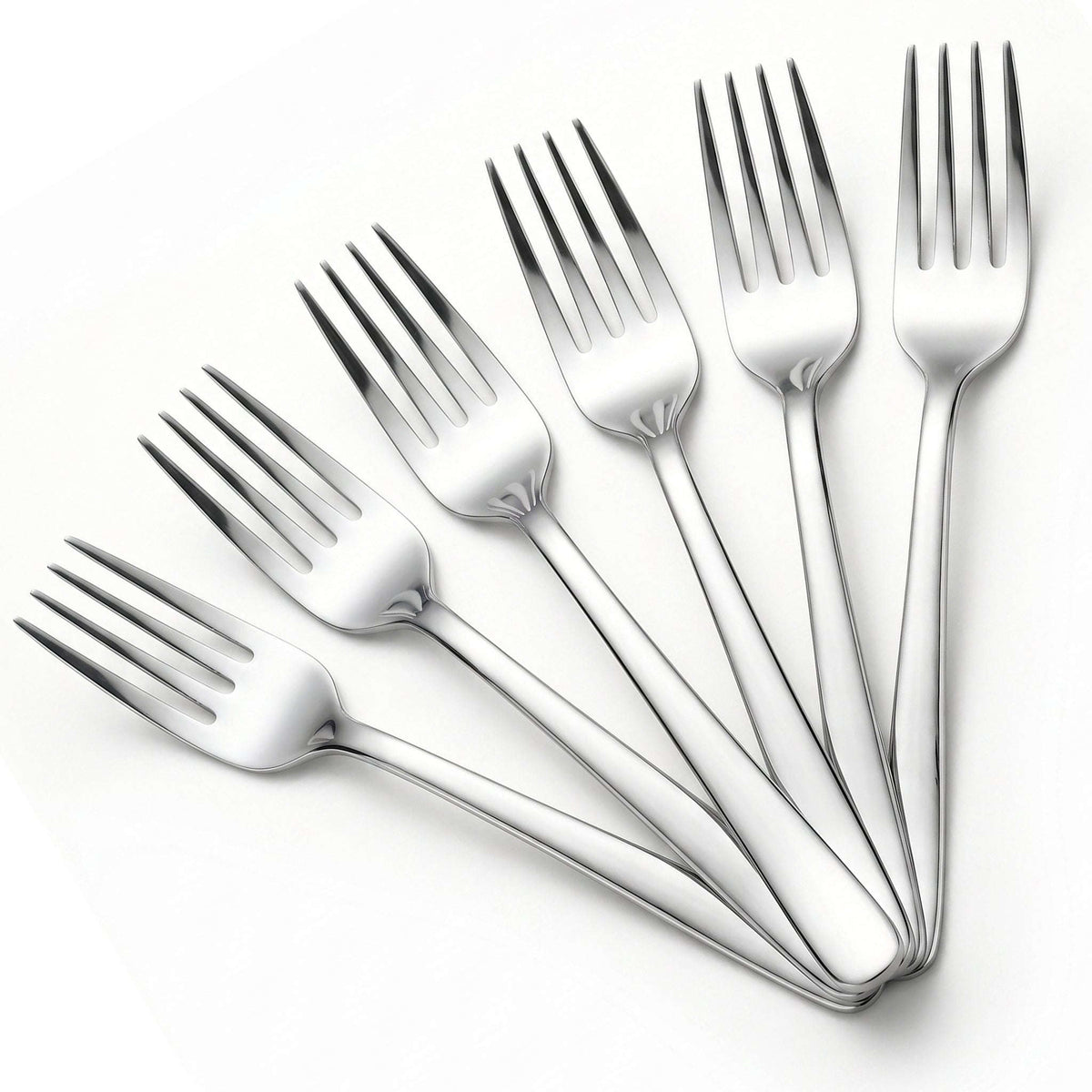 Blaze Pearl 6-Piece Stainless Steel Silver Table Fork Set Kaka Bawa Sons