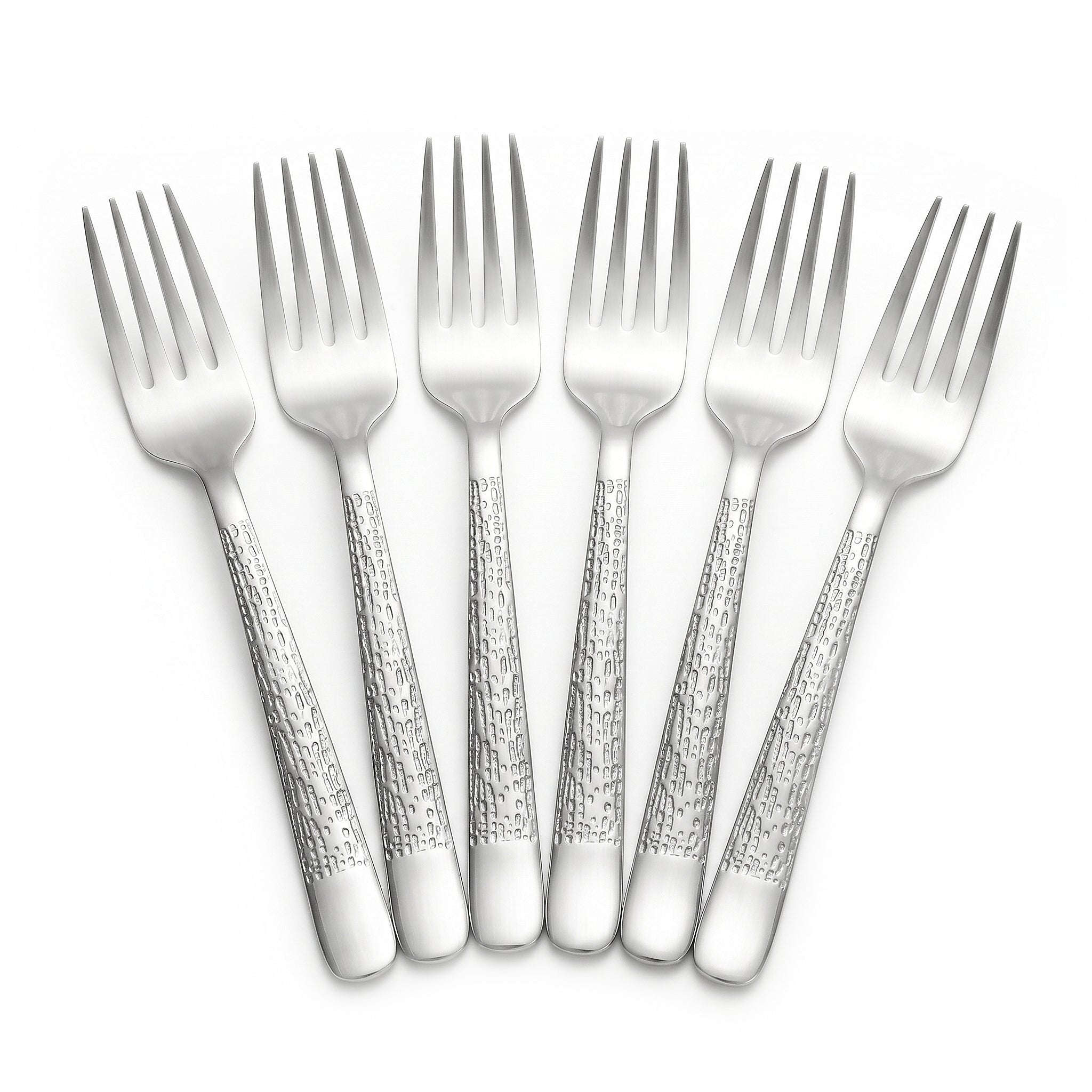 Blaze Tree 6-Piece Stainless Steel Silver Dessert Fork Set Kaka Bawa Sons