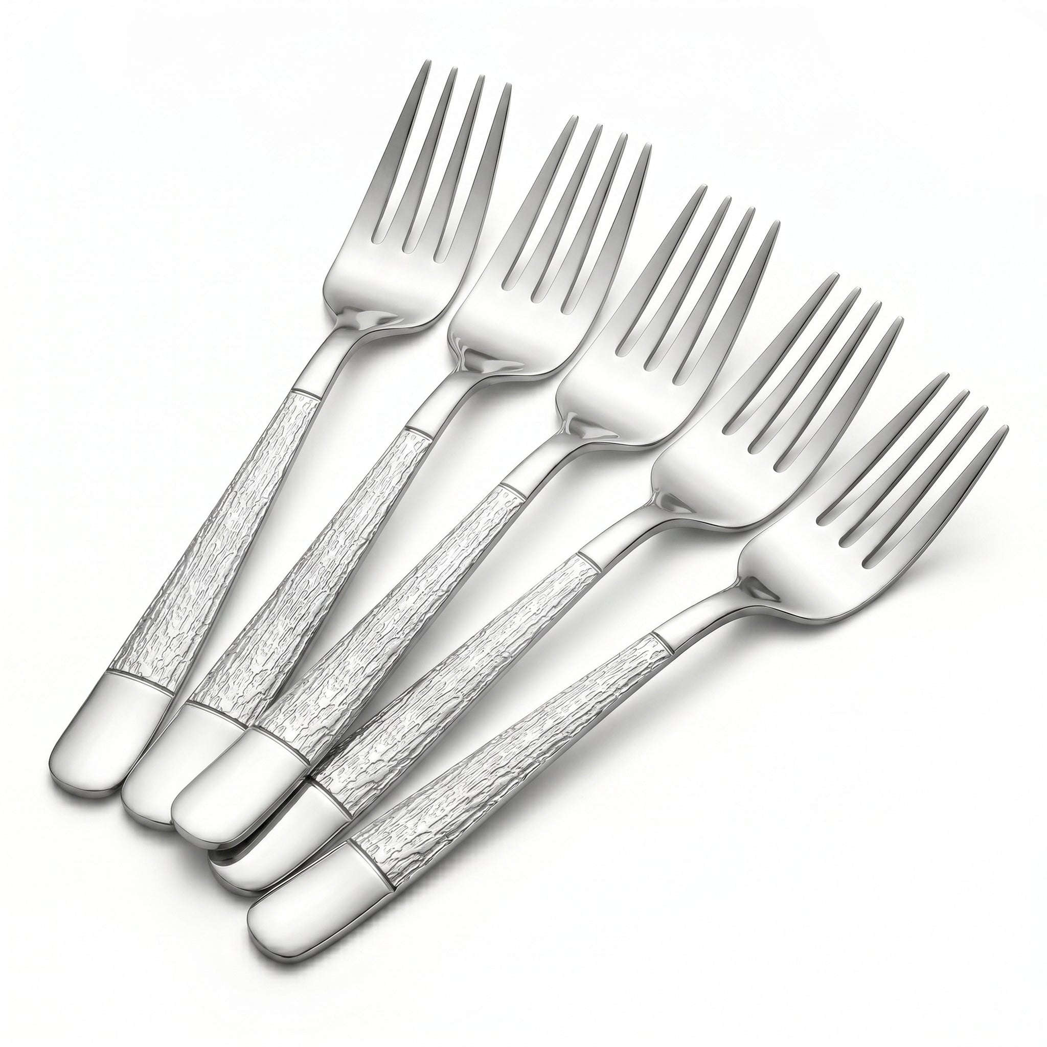 Blaze Tree 6-Piece Stainless Steel Silver Table Fork Set Kaka Bawa Sons