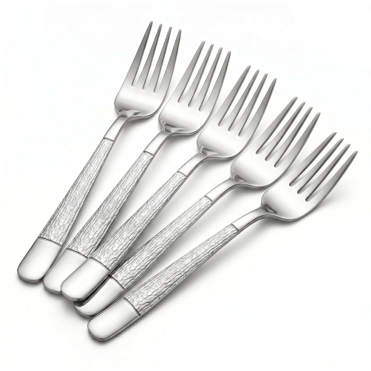 Blaze Tree 6-Piece Stainless Steel Silver Table Fork Set Kaka Bawa Sons