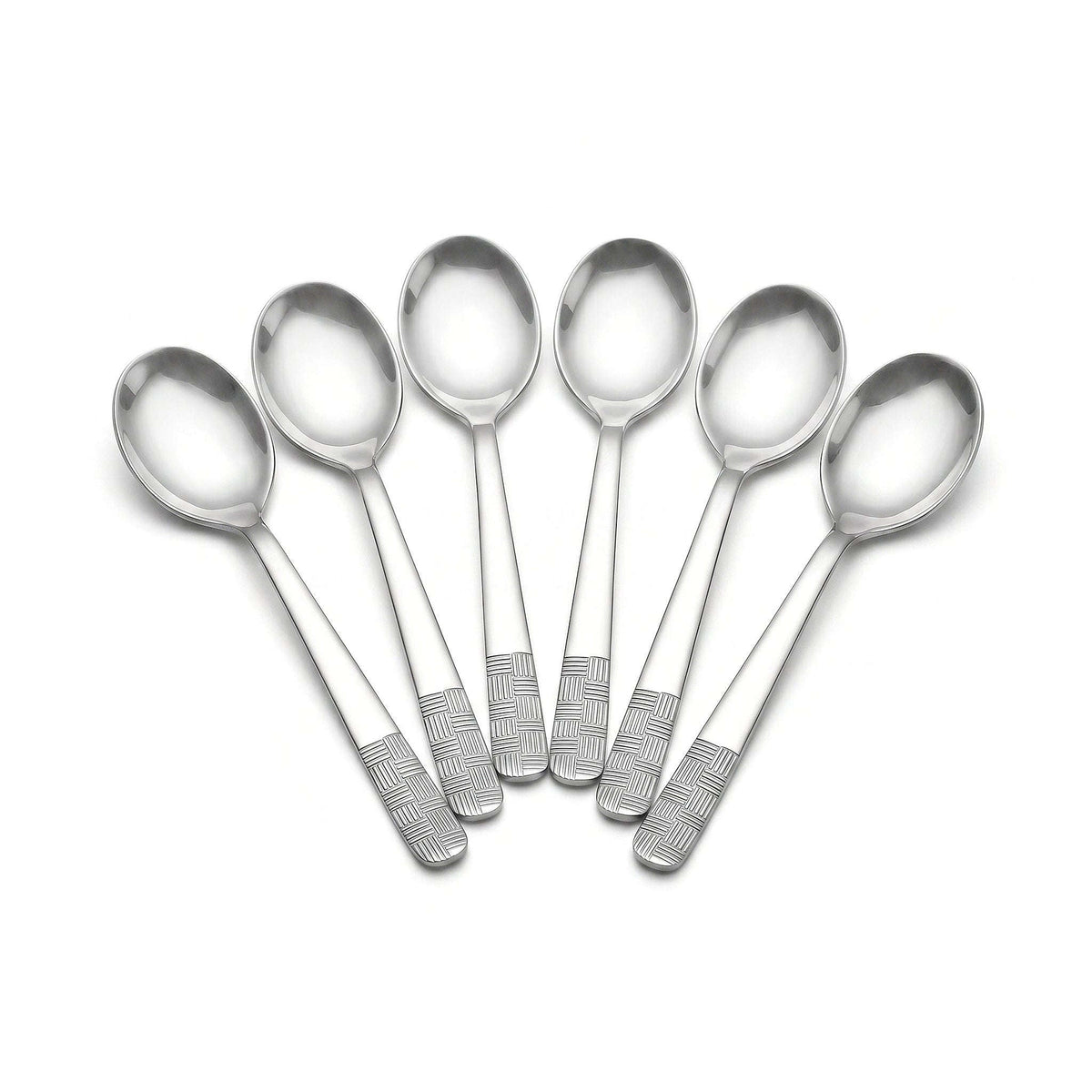 Blaze R.P.1 Stainless Steel 6-Piece Silver Dessert Soup Spoon Set Kaka Bawa Sons