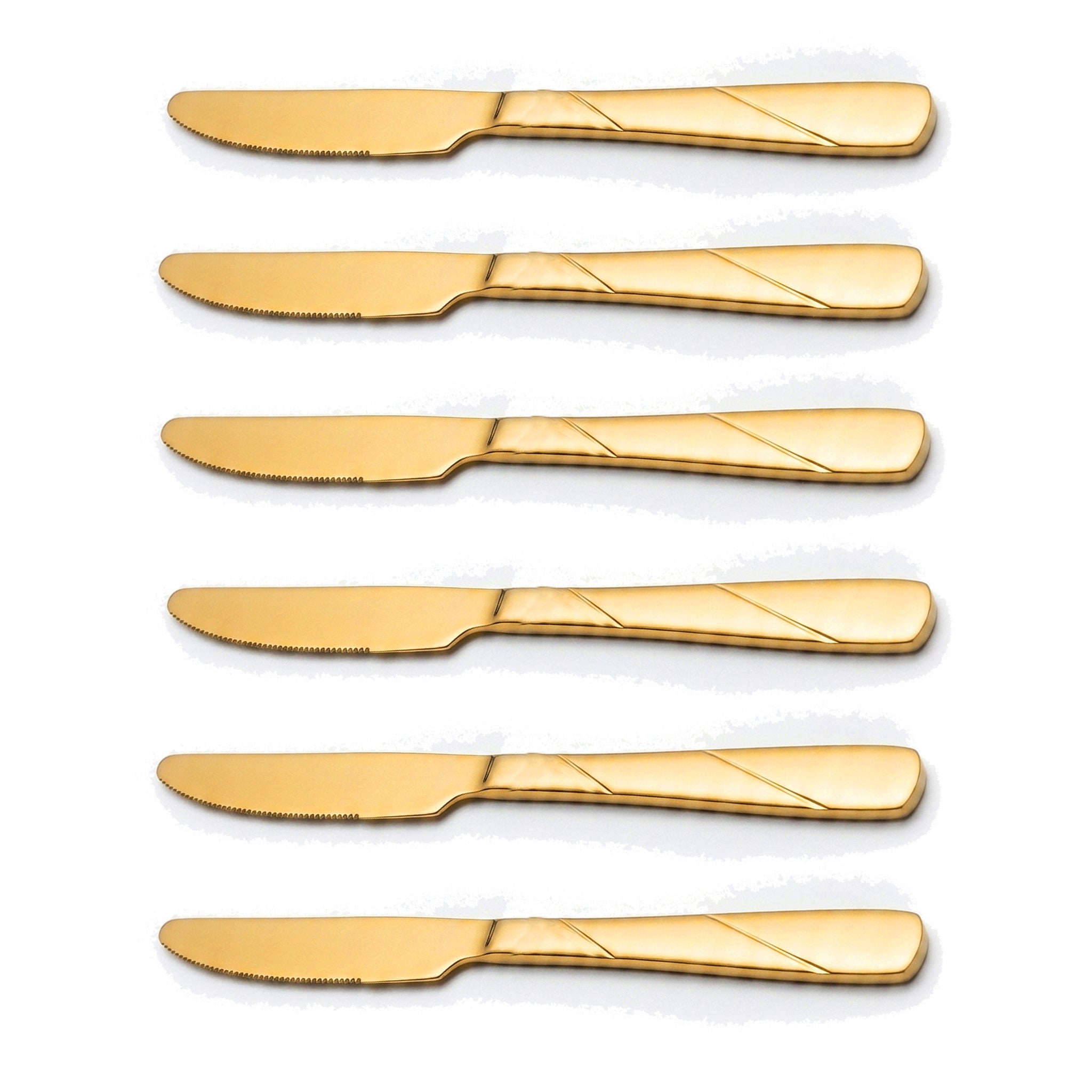 Blaze R.P.3 Stainless Steel 6-Piece Golden Table Knife Set Kaka Bawa Sons