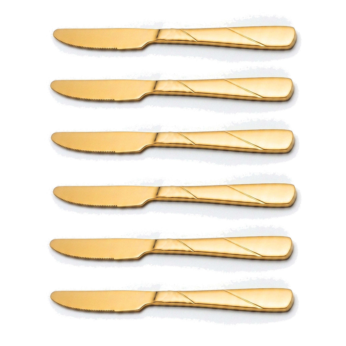 Blaze R.P.3 Stainless Steel 6-Piece Golden Table Knife Set Kaka Bawa Sons