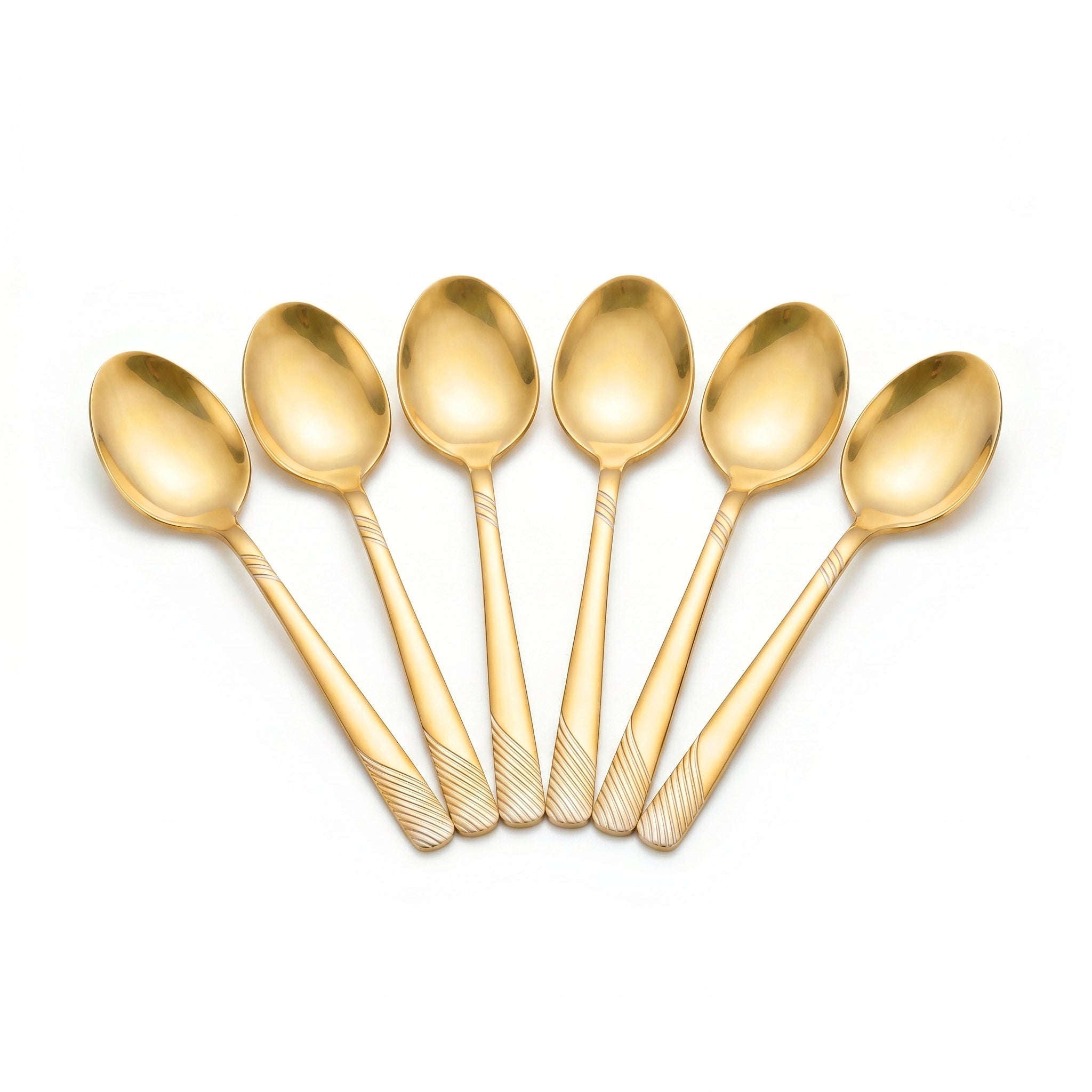 Blaze TPO Gold 6-Piece Stainless Steel Golden Coffee Spoon Set Kaka Bawa Sons