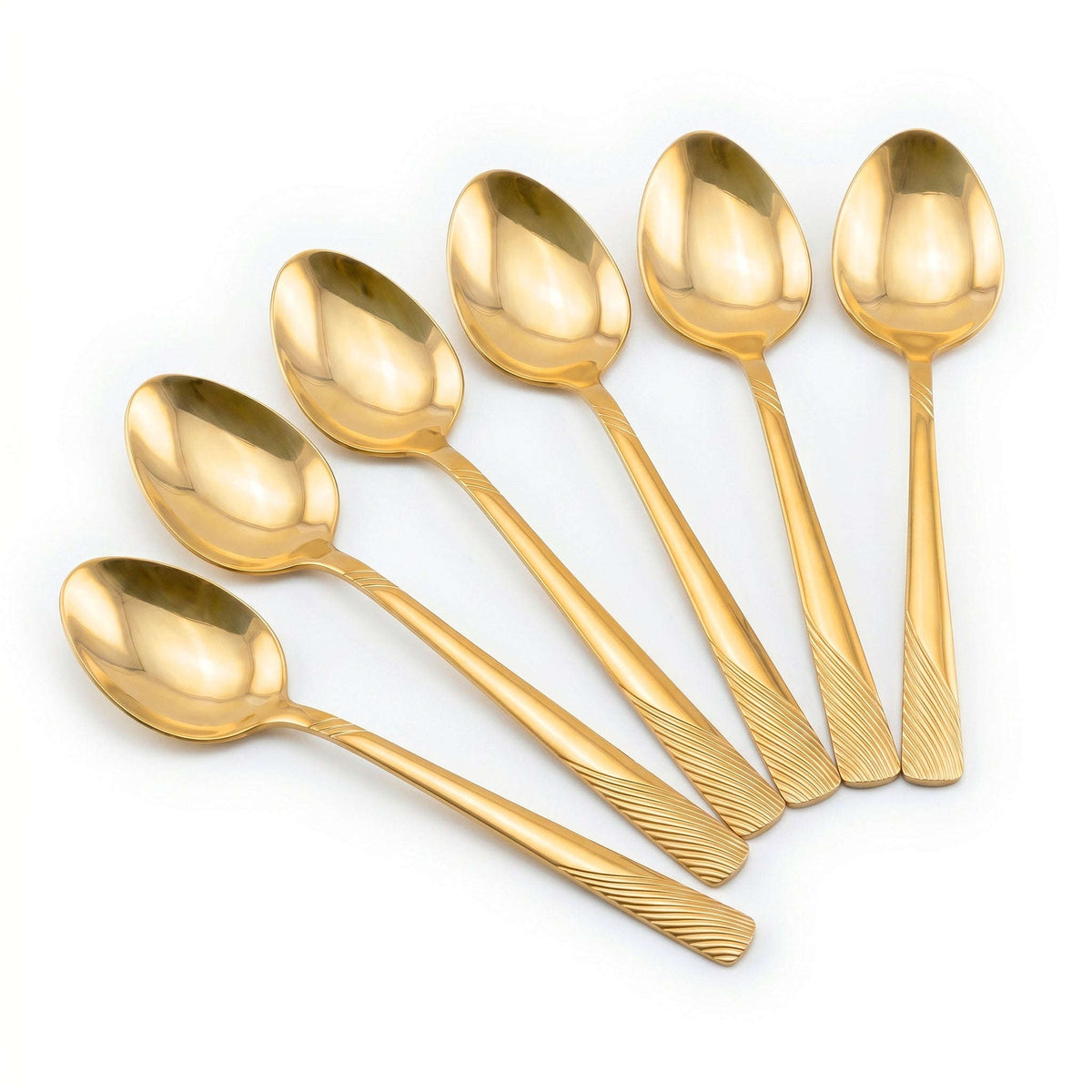 Blaze TPO Gold 6-Piece Stainless Steel Golden Table Spoon Set Kaka Bawa Sons