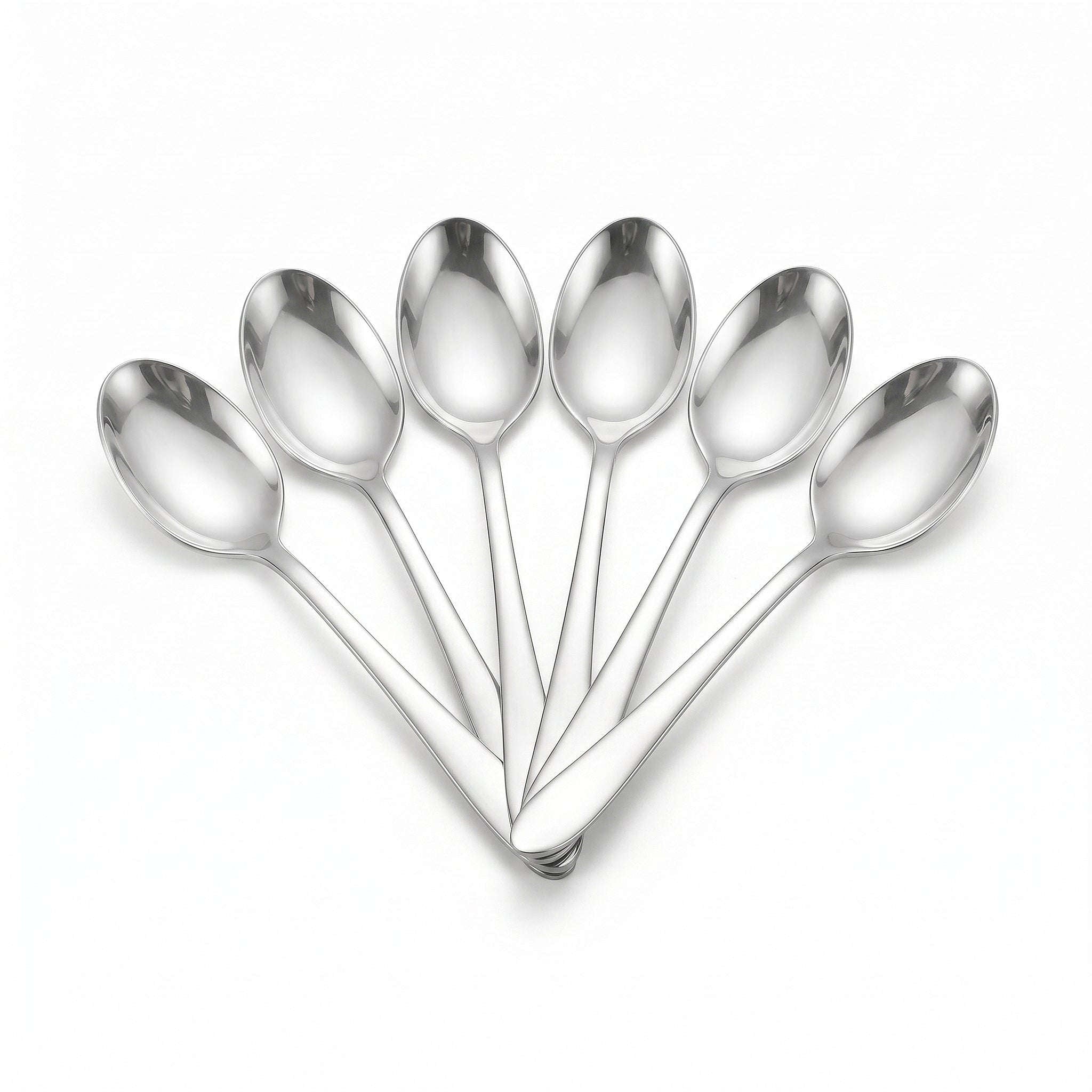 N.H 6-Piece Stainless Steel Silver Table Spoon Set Kaka Bawa Sons