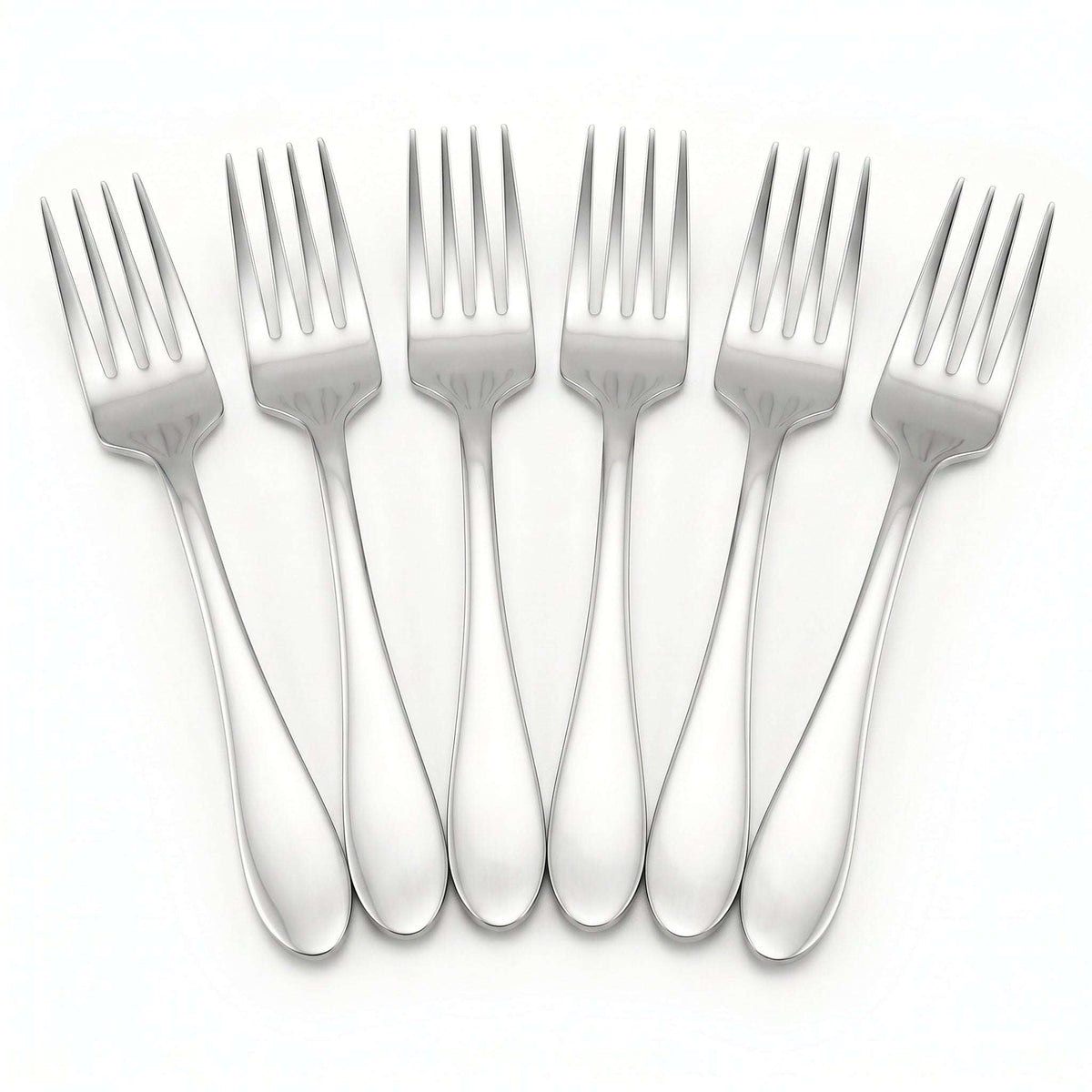 N.H 6-Piece Stainless Steel Silver Table Fork Set Kaka Bawa Sons