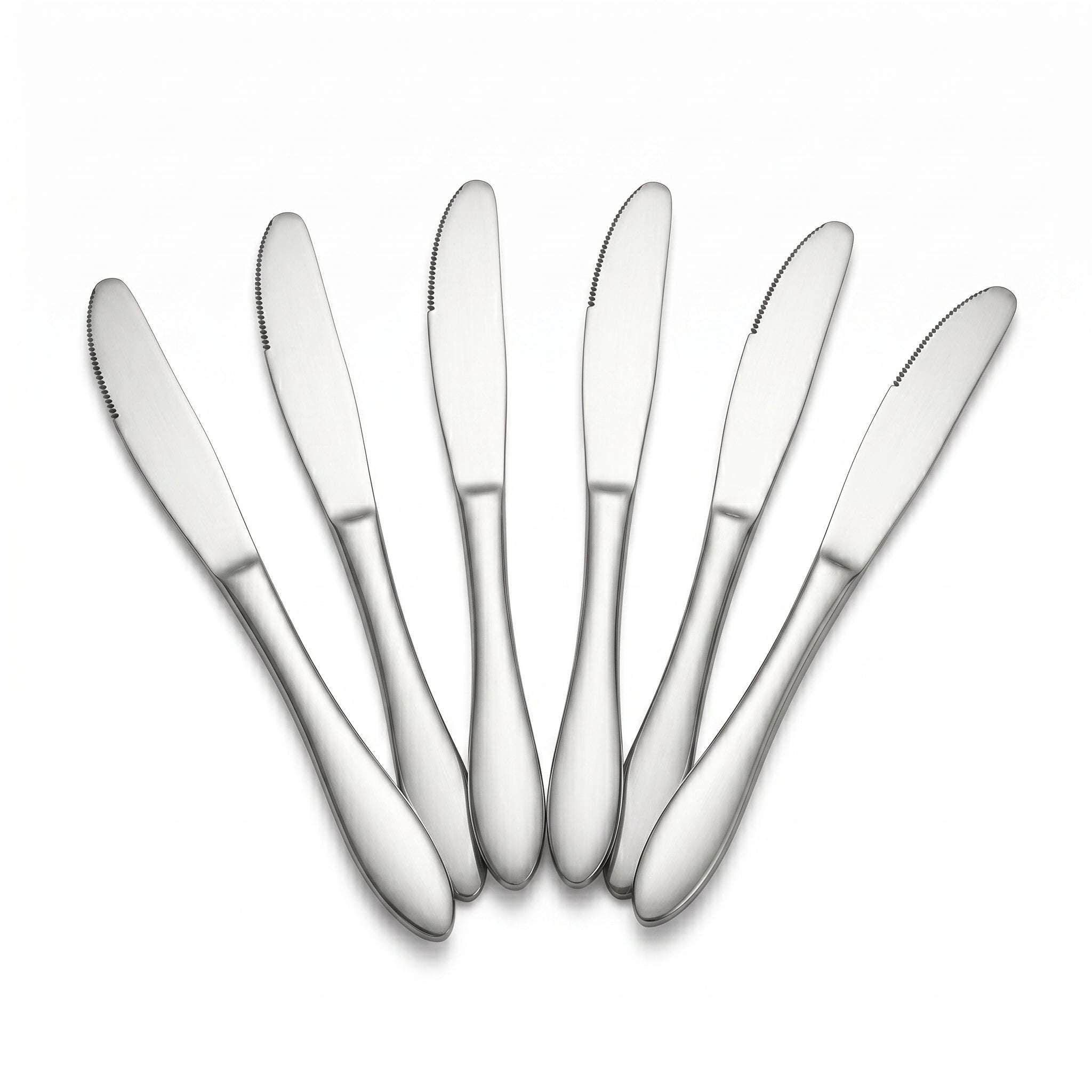 N.H 6-Piece Stainless Steel Silver Table Knife Set Kaka Bawa Sons