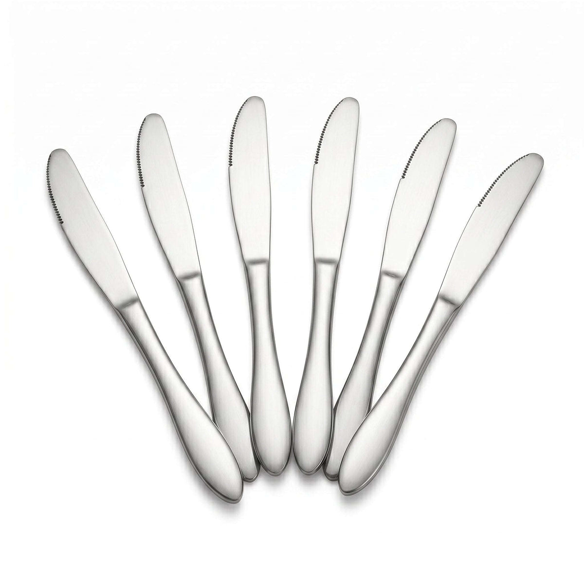 N.H 6-Piece Stainless Steel Silver Table Knife Set Kaka Bawa Sons