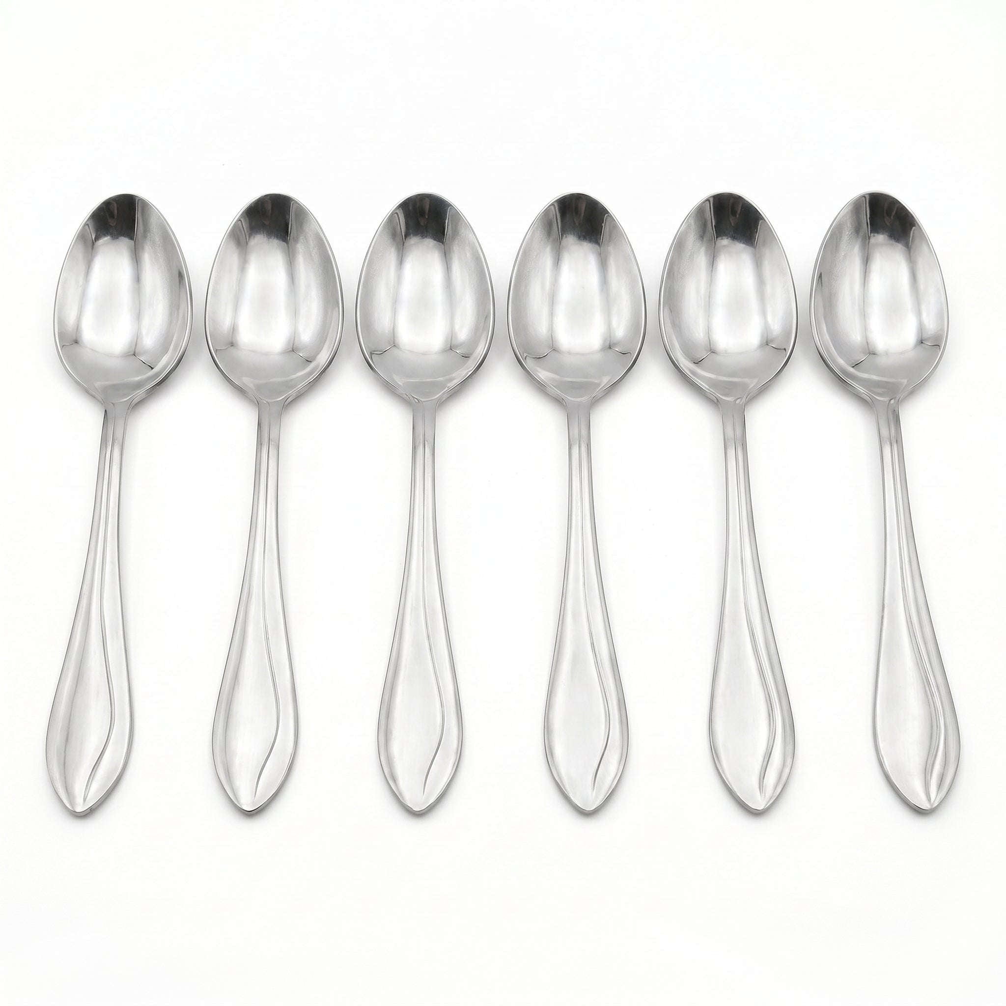 Fish Sandy 6-Piece Stainless Steel Silver Table Spoon Set Kaka Bawa Sons
