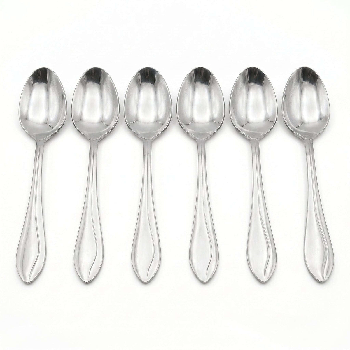 Fish Sandy 6-Piece Stainless Steel Silver Table Spoon Set Kaka Bawa Sons