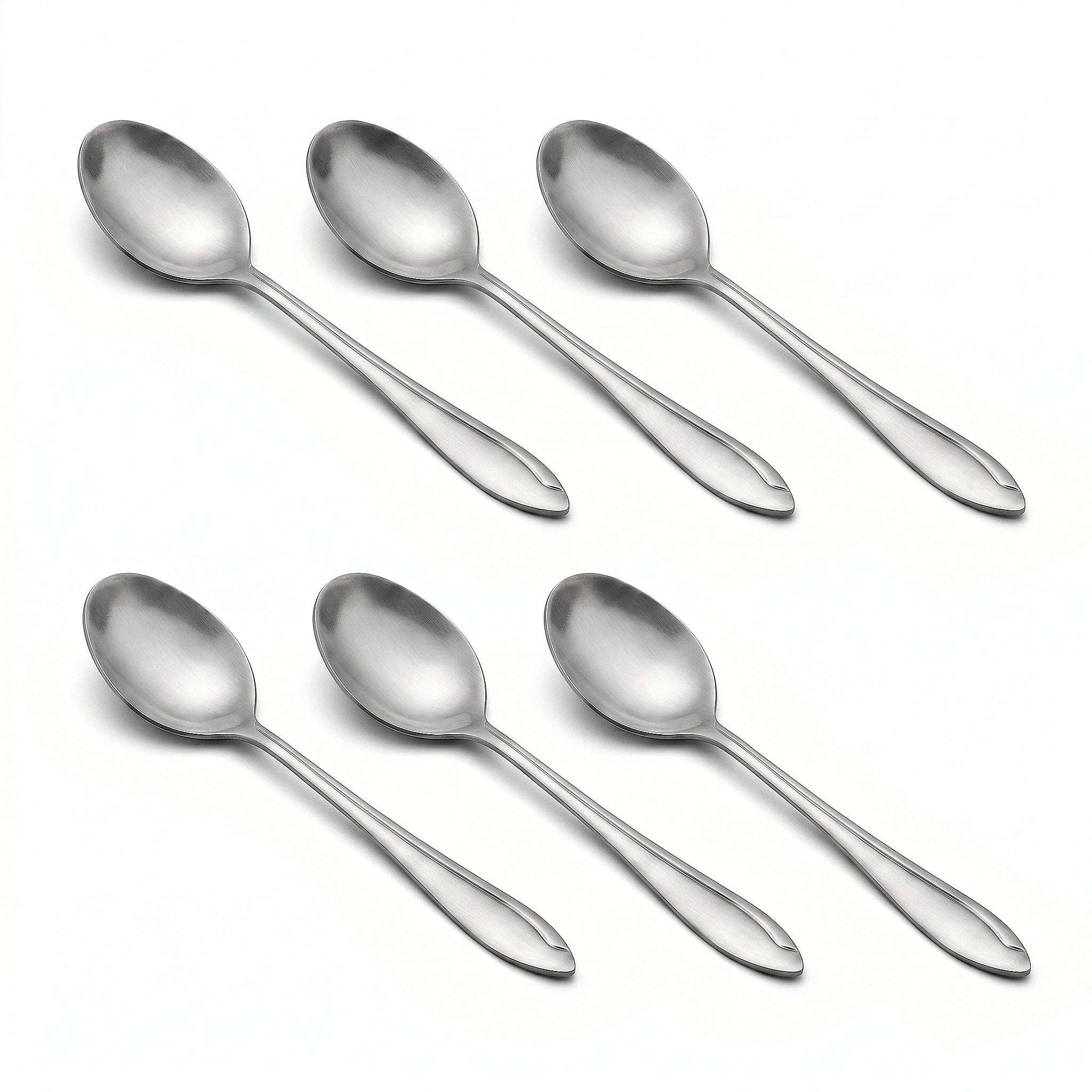 Fish Sandy 6-Piece Stainless Steel Silver Baby Soup Spoon Set Kaka Bawa Sons