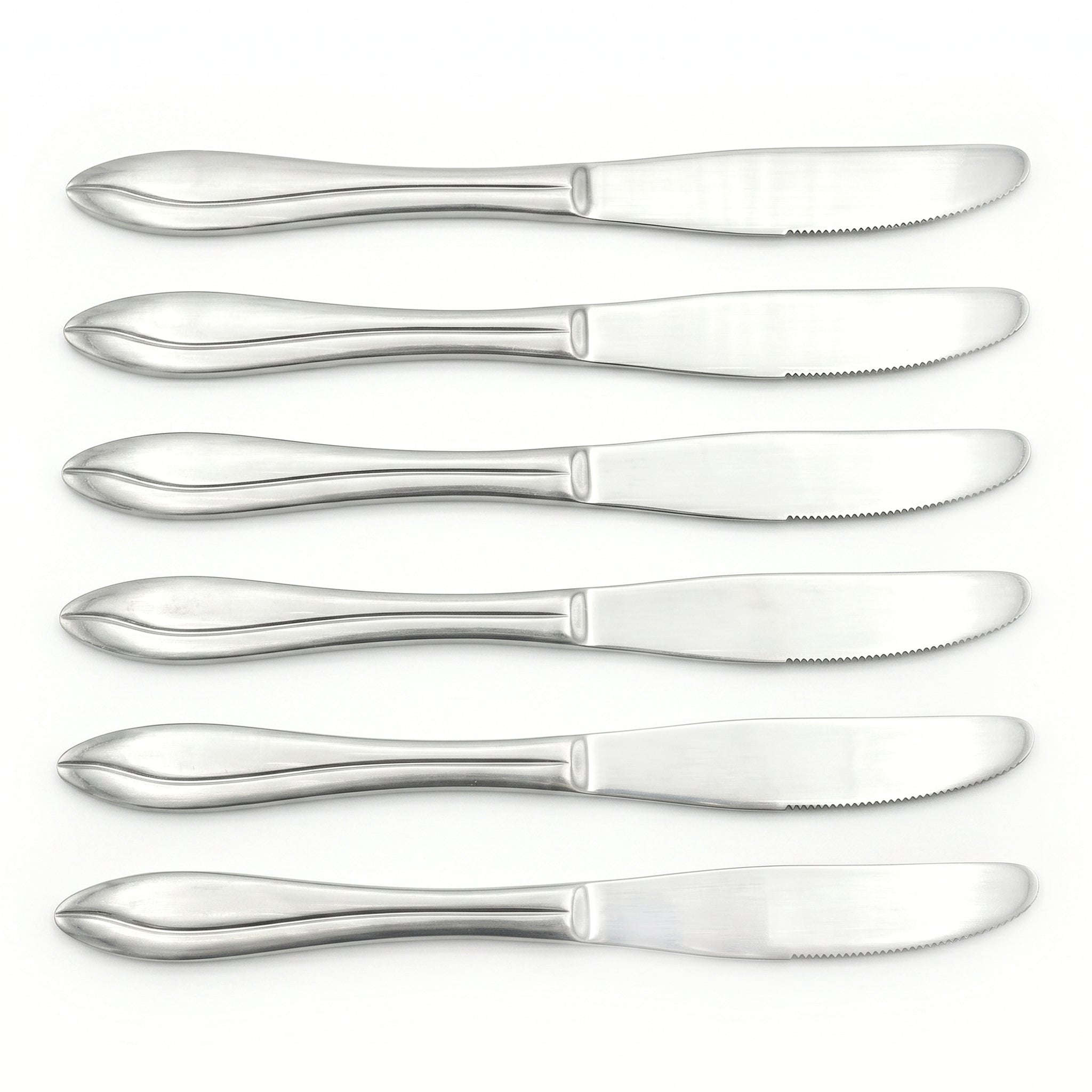 Fish Sandy 6-Piece Stainless Steel Silver Table Knife Set Kaka Bawa Sons