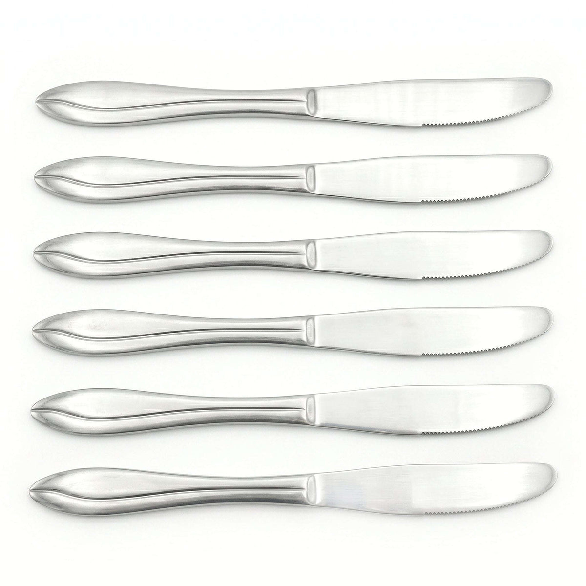 Fish Sandy 6-Piece Stainless Steel Silver Table Knife Set Kaka Bawa Sons