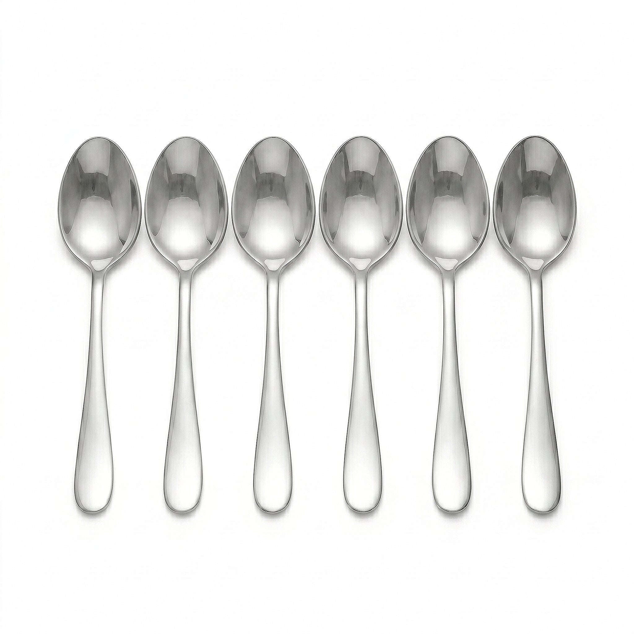 Mirror Polish 6-Piece Stainless Steel Silver Tea Spoon Set Kaka Bawa Sons