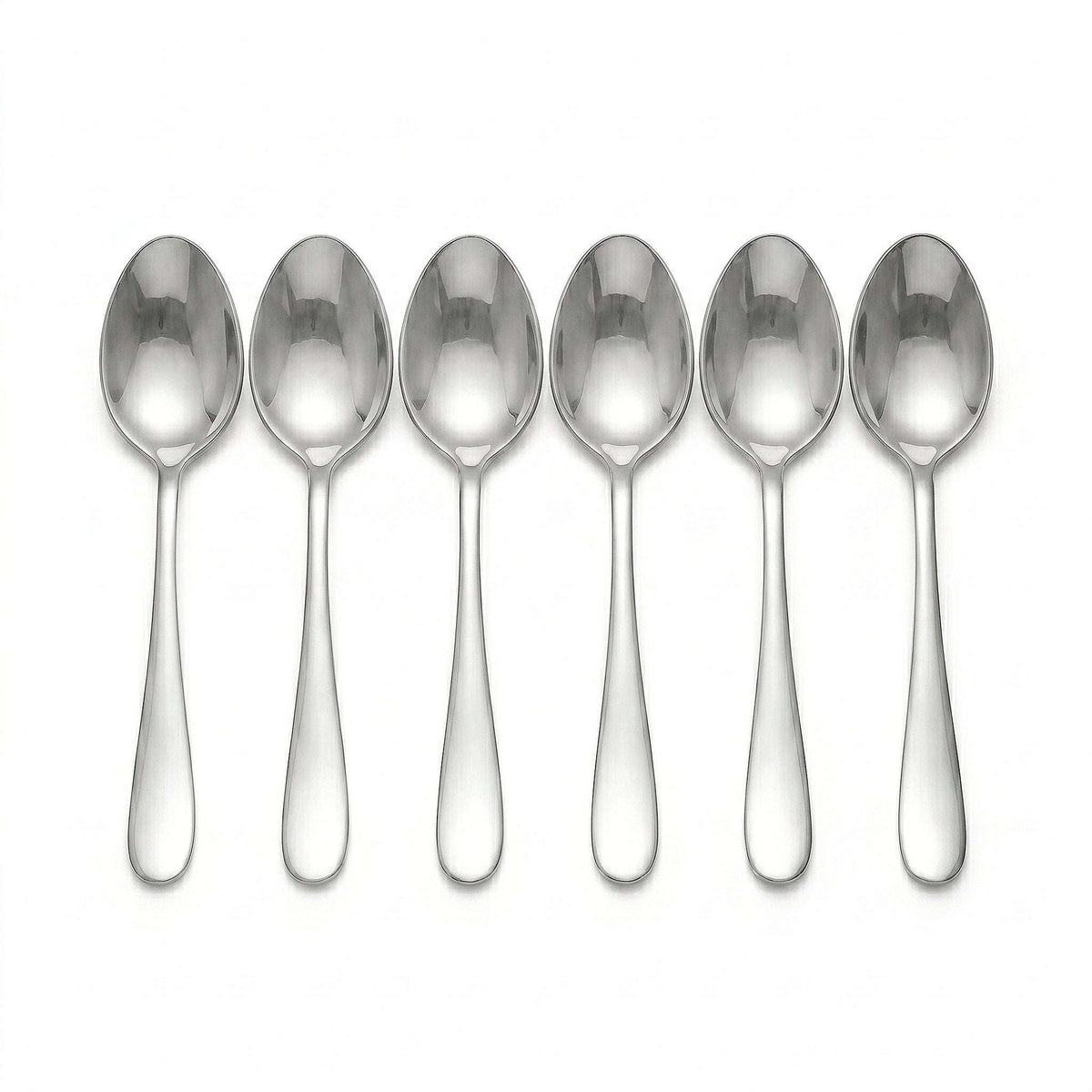 Mirror Polish 6-Piece Stainless Steel Silver Tea Spoon Set Kaka Bawa Sons