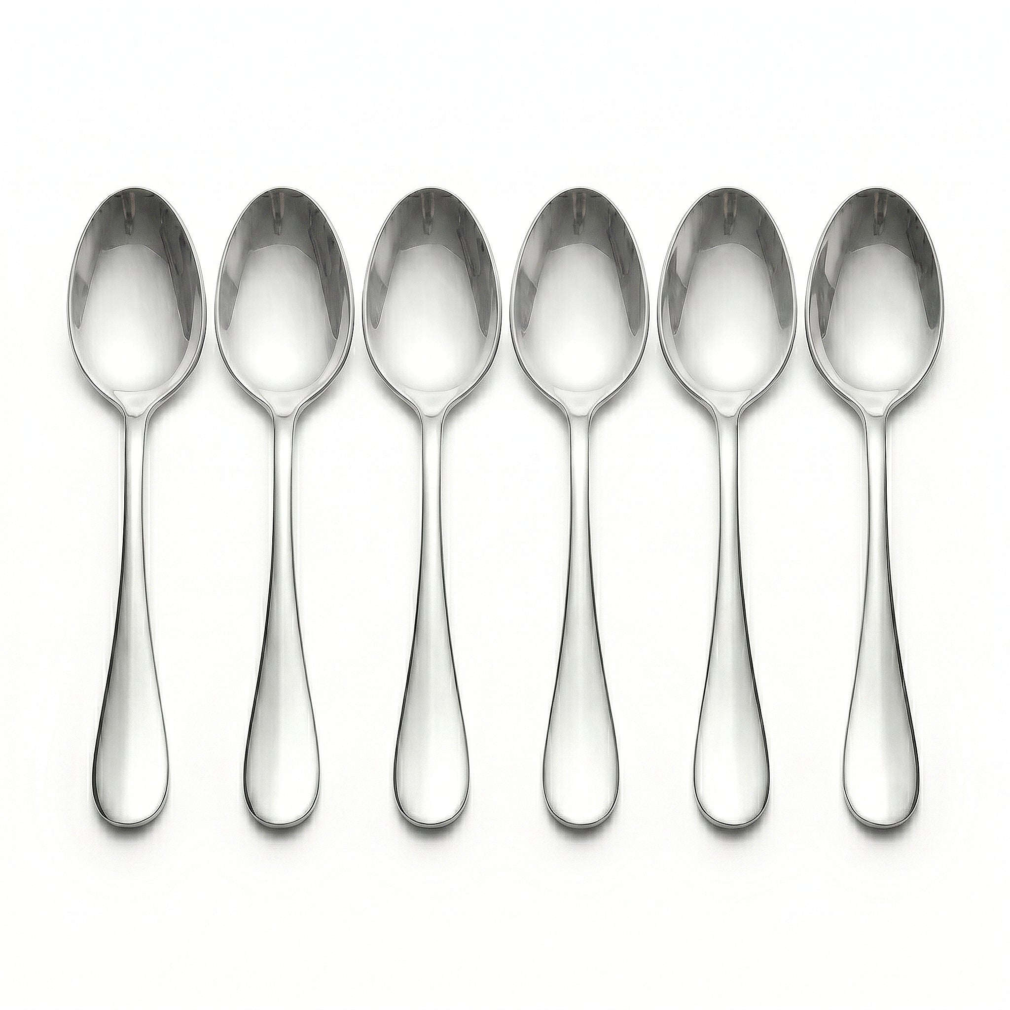 Mirror Polish 6-Piece Stainless Steel Silver Baby Spoon Set Kaka Bawa Sons