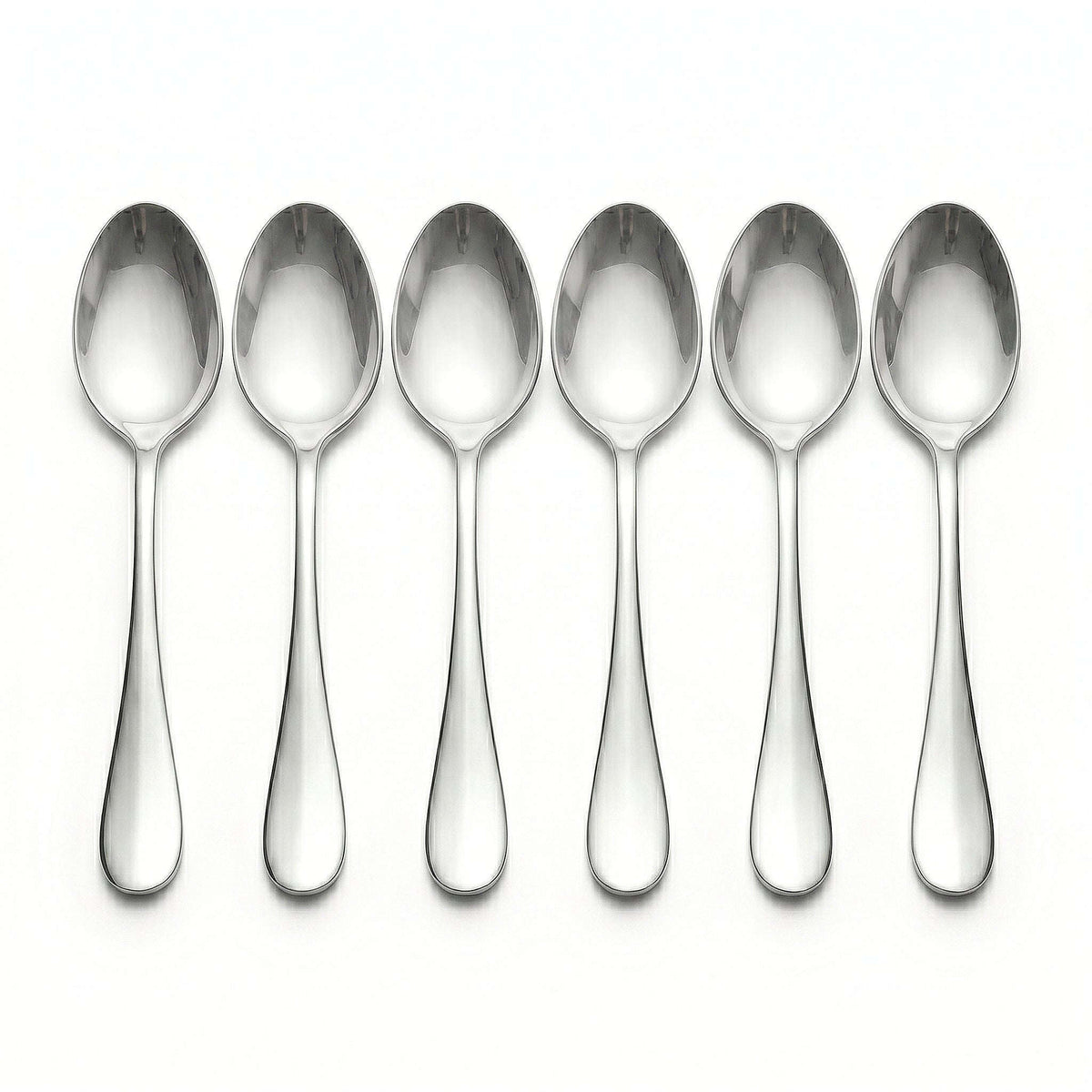 Mirror Polish 6-Piece Stainless Steel Silver Baby Spoon Set Kaka Bawa Sons